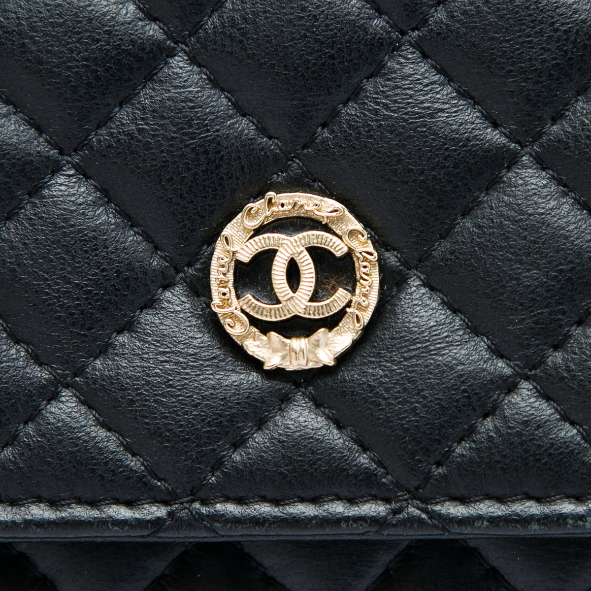 Chanel Quilted Lambskin Crest Wallet On Chain