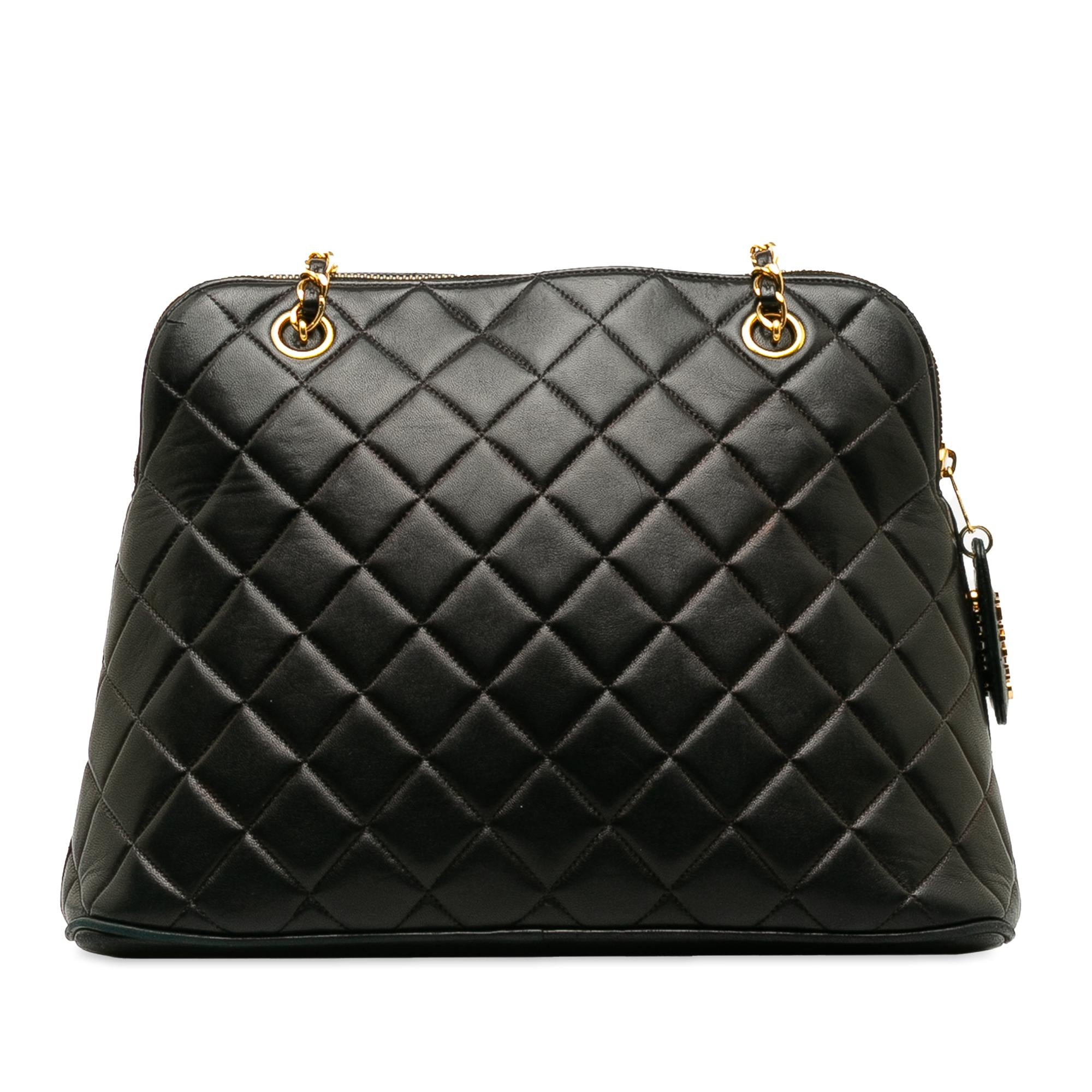 Chanel Quilted Lambskin Dome Shoulder Bag (SHG-BDgoe5)