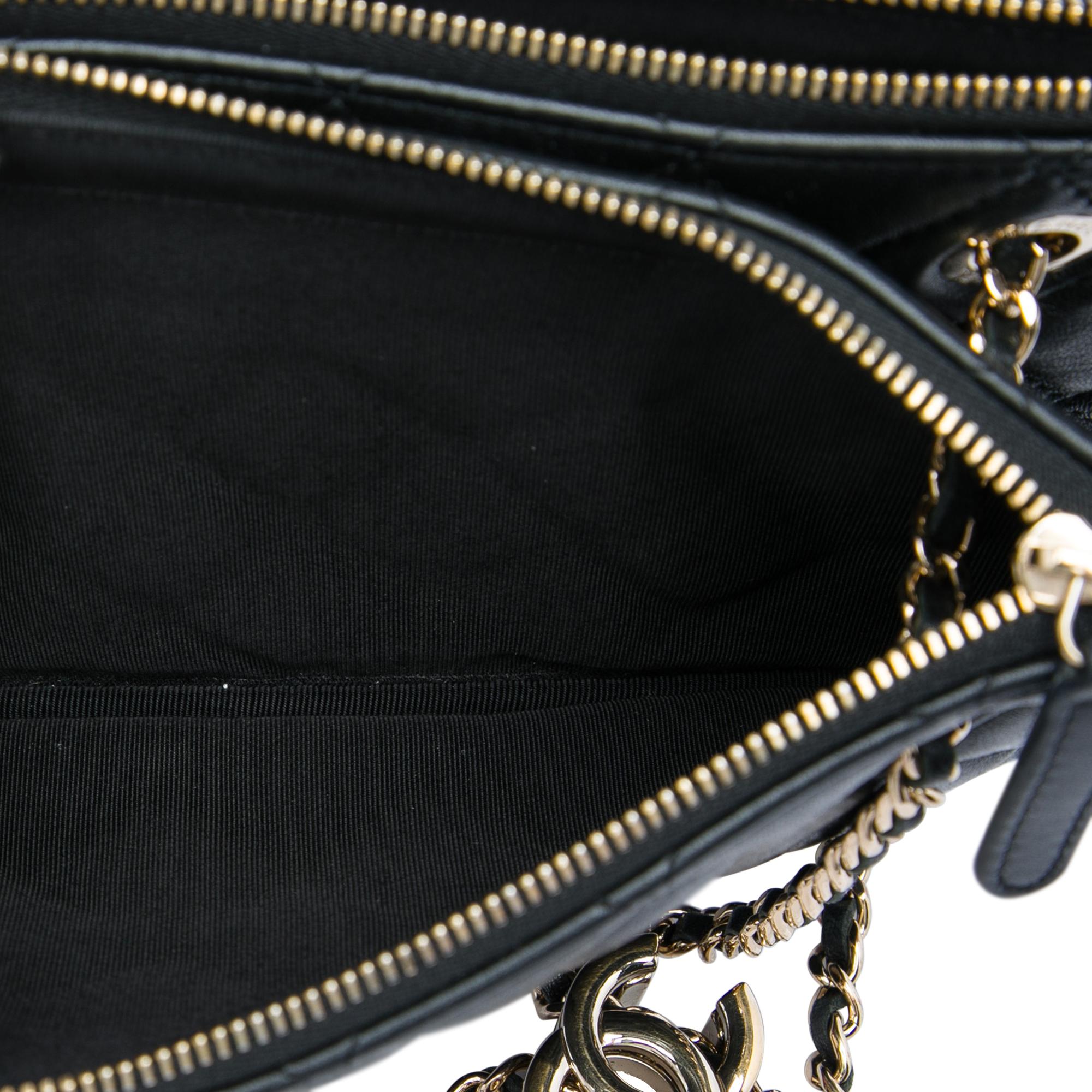 Chanel Quilted Lambskin Double Case with Chain