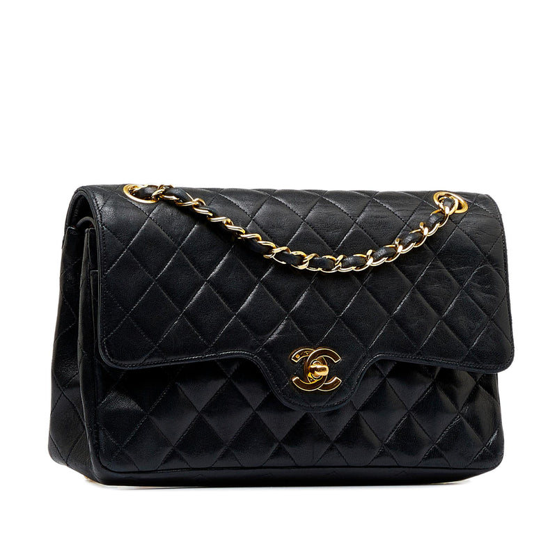 Chanel Quilted Lambskin Double Flap Bag (SHG-nAgJZX)