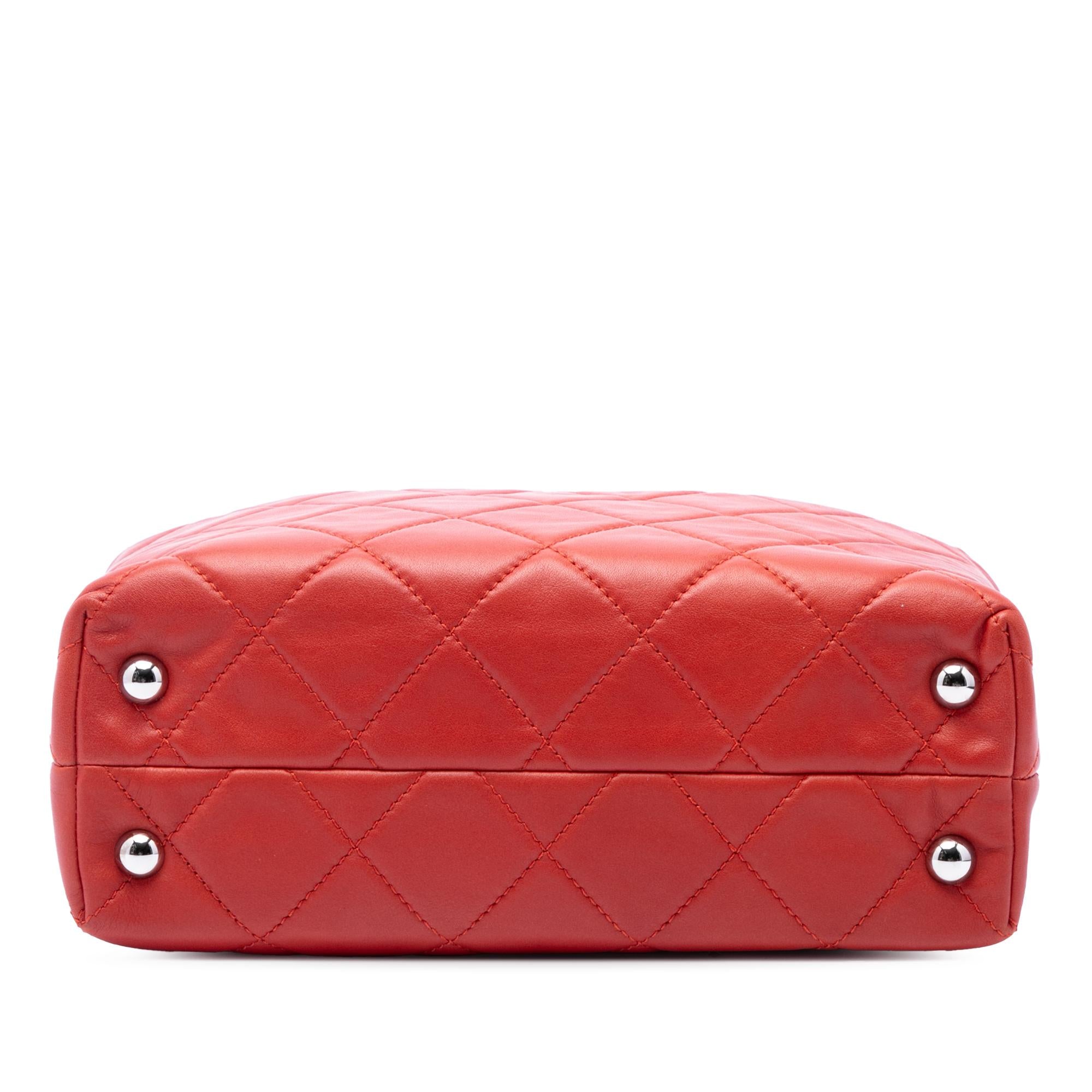 Chanel Quilted Lambskin In The Business North South Tote
