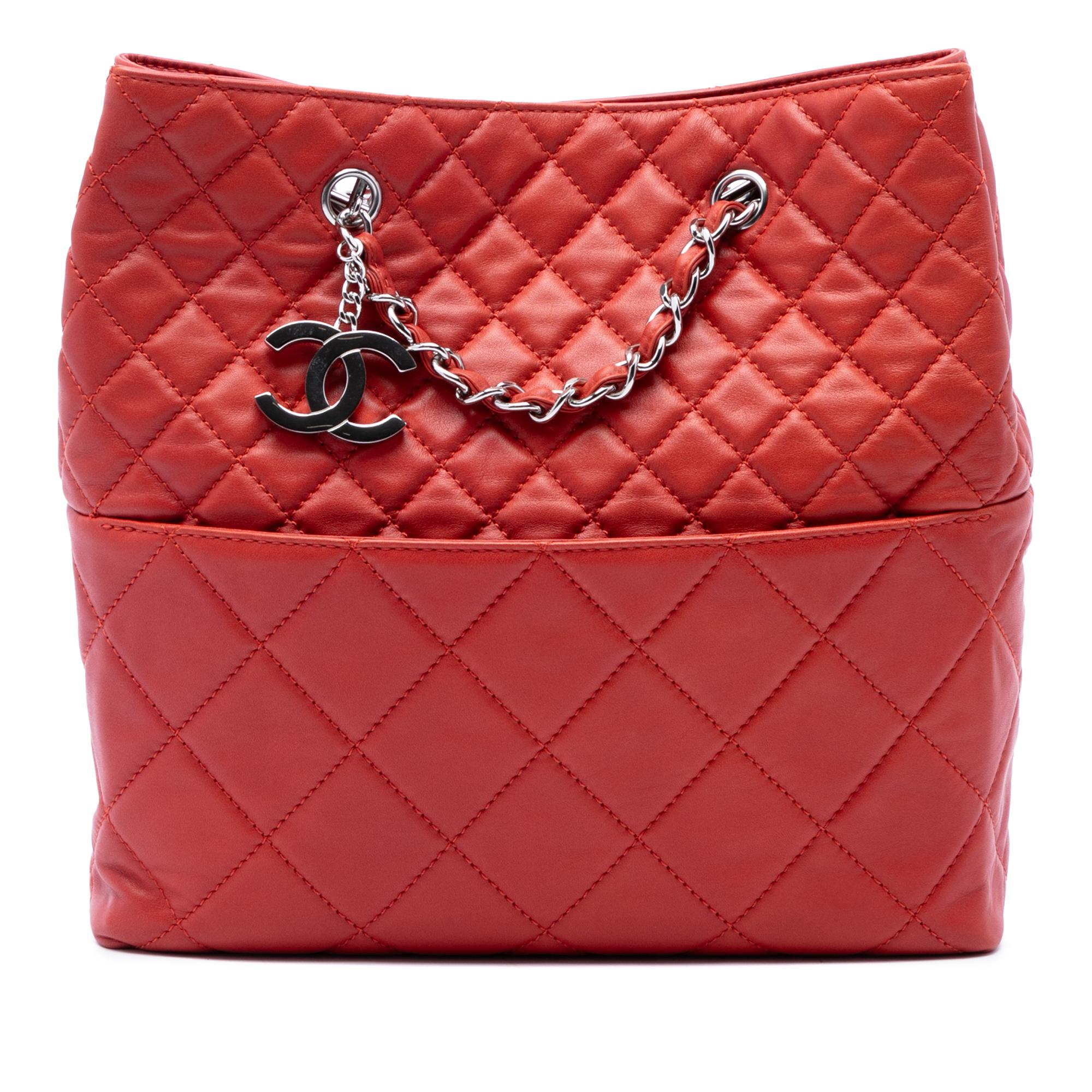 Chanel Quilted Lambskin In The Business North South Tote