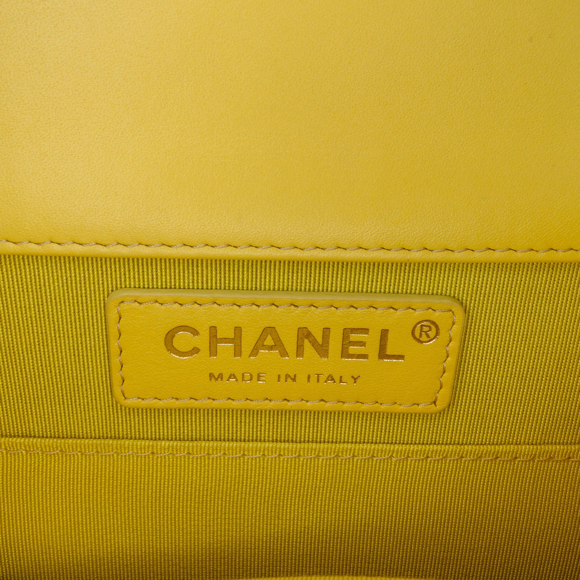 Chanel Quilted Lambskin North South Boy Flap