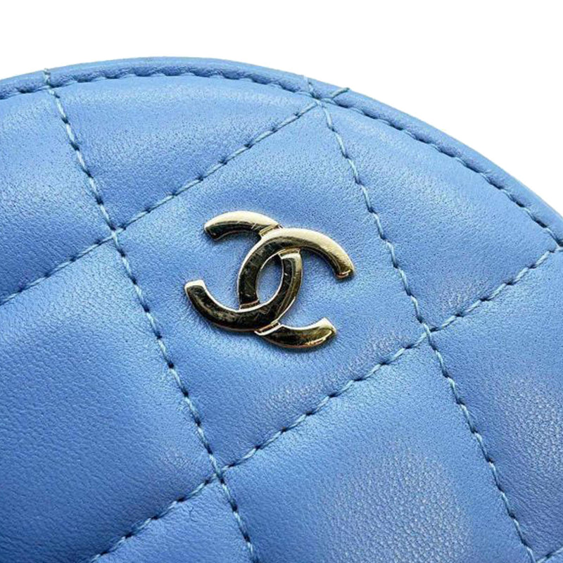 Chanel Quilted Lambskin Round Clutch with Chain (SHG-a9yAVi)