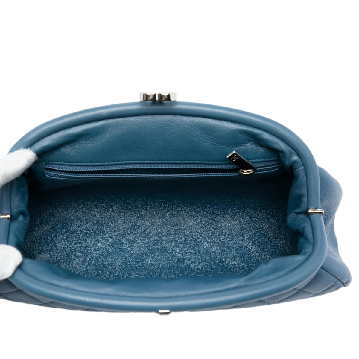 Chanel Quilted Lambskin Timeless Kisslock Clutch
