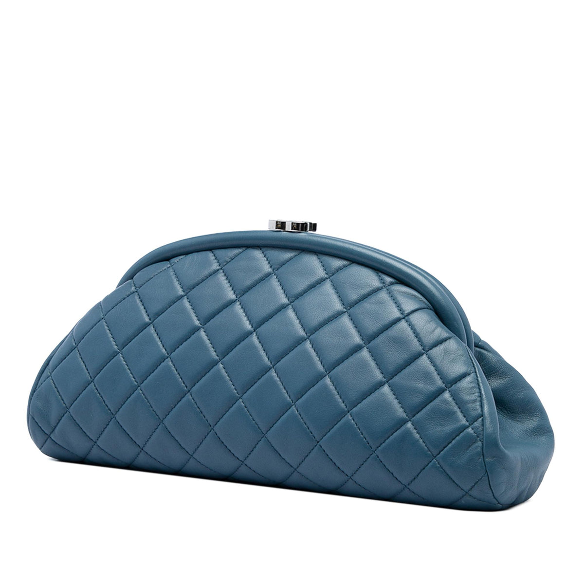 Chanel Quilted Lambskin Timeless Kisslock Clutch