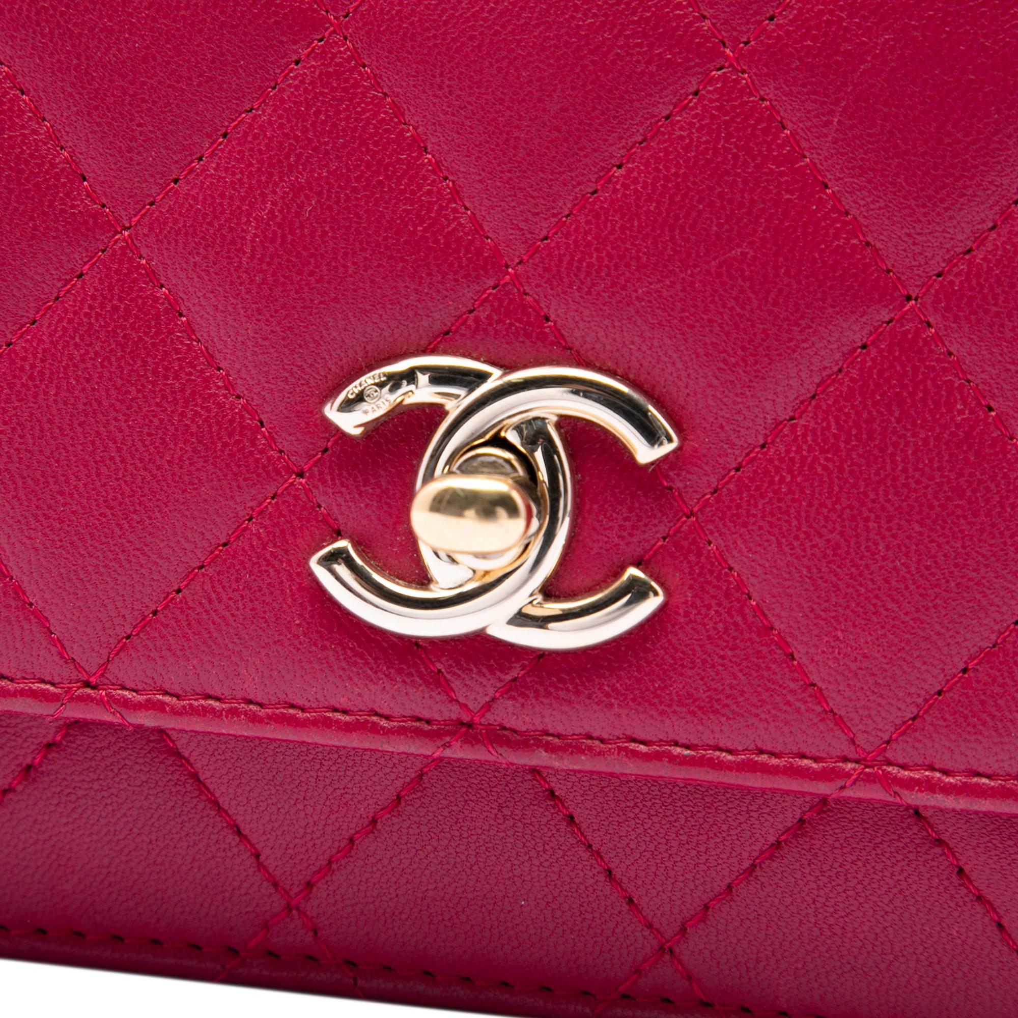 Chanel Quilted Lambskin Trendy CC Wallet On Chain