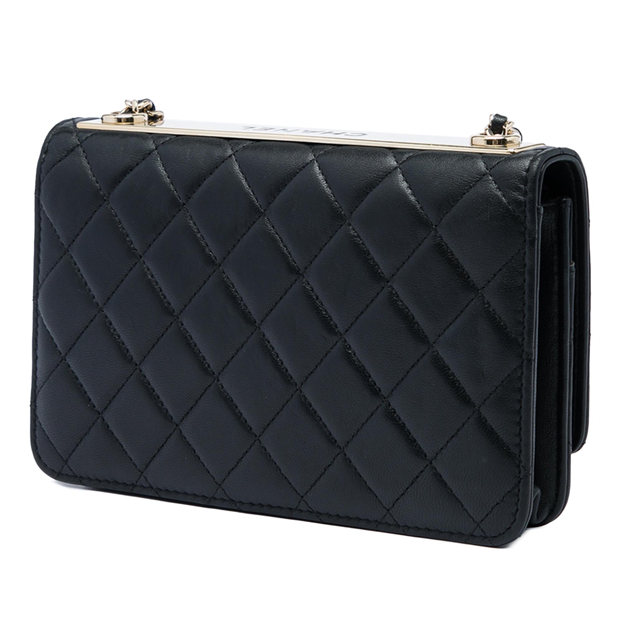Chanel Quilted Lambskin Trendy CC Wallet On Chain