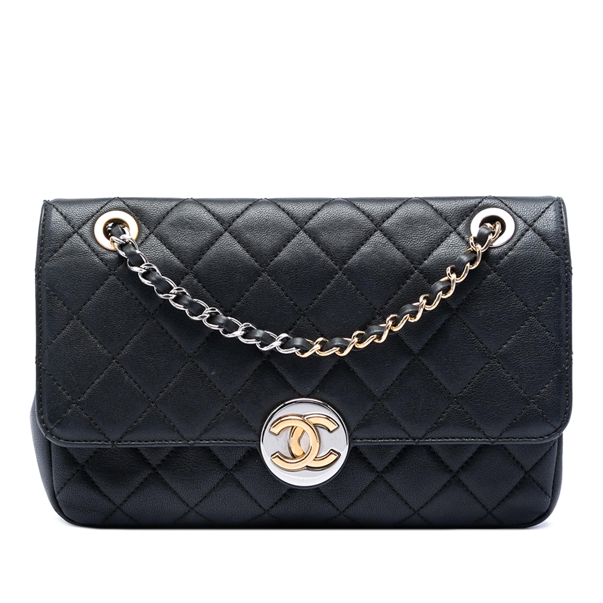 Chanel Quilted Lambskin Turn and Lock Flap