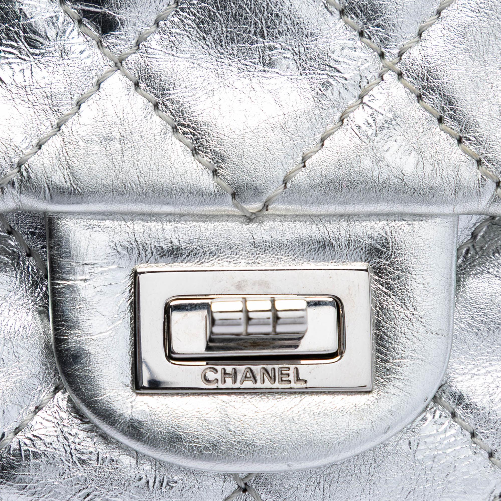 Chanel Quilted Metallic Aged Calfskin Reissue 2.55 Double Flap 226