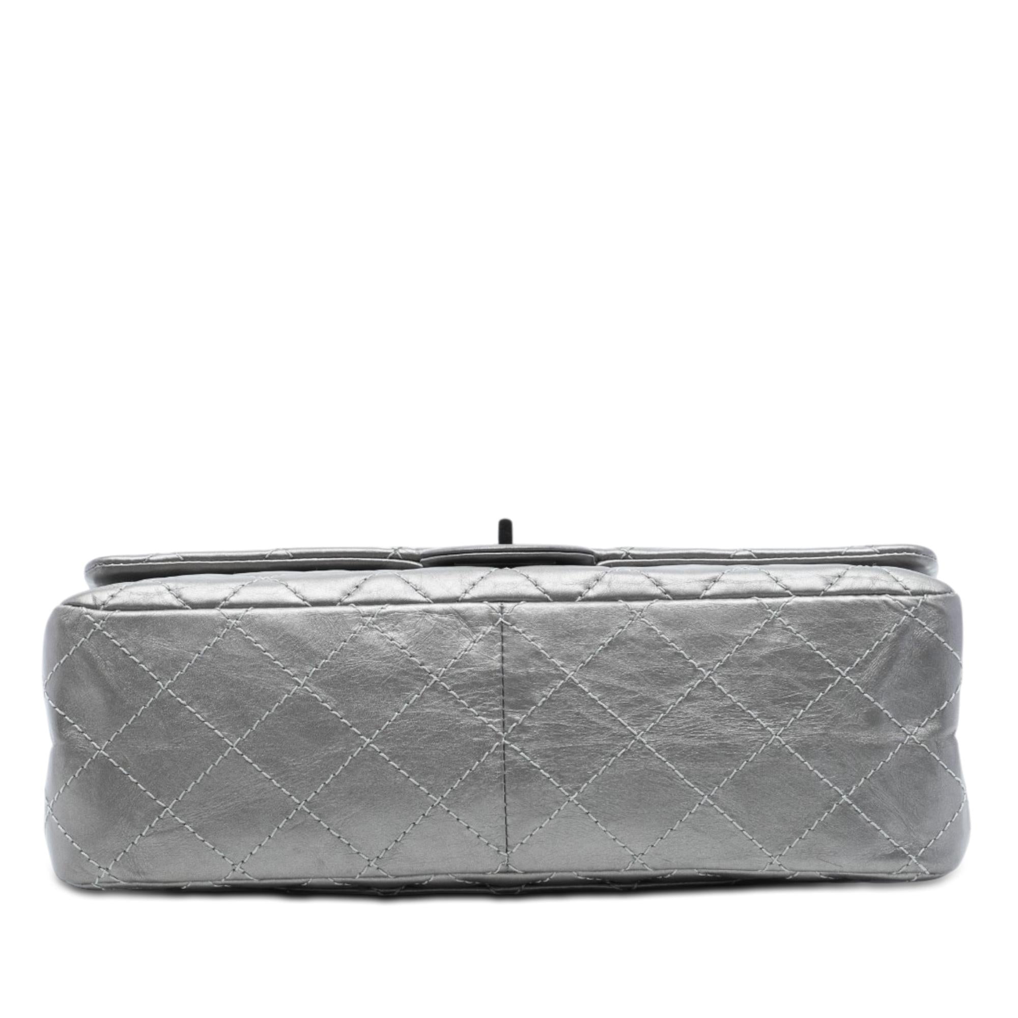 Chanel Quilted Metallic Aged Calfskin Reissue 2.55 Double Flap 226