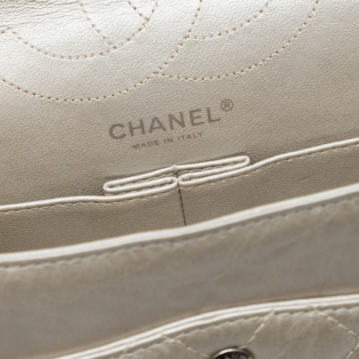 Chanel Quilted Metallic Aged Calfskin Reissue 2.55 Double Flap 226