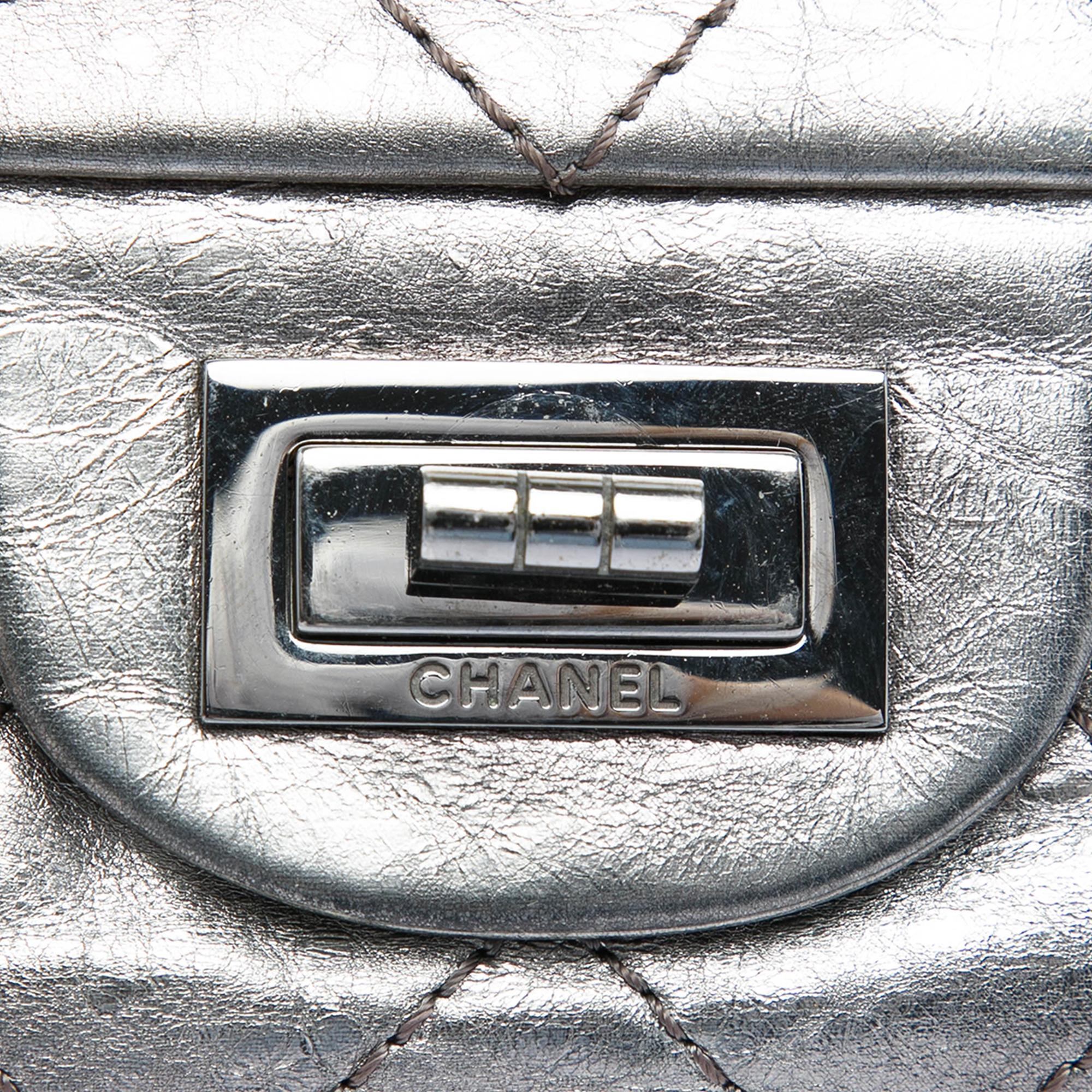 Chanel Quilted Metallic Aged Calfskin Reissue 2.55 Double Flap 227