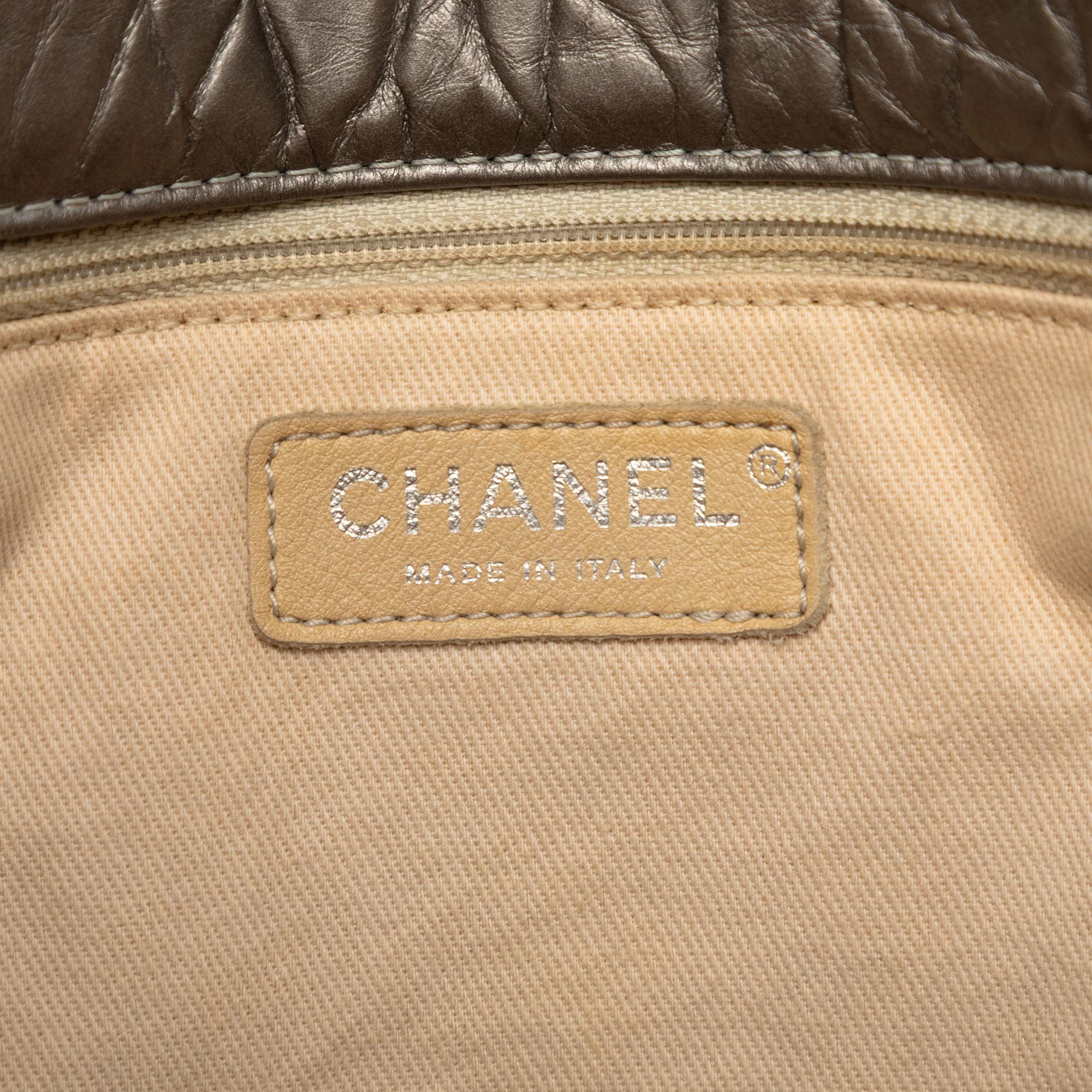 Chanel Quilted Metallic Aged Calfskin Reissue 2.55 Tote