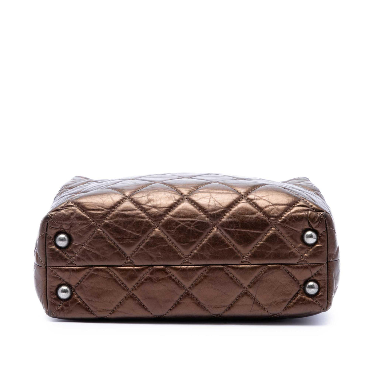 Chanel Quilted Metallic Aged Calfskin Reissue 2.55 Tote