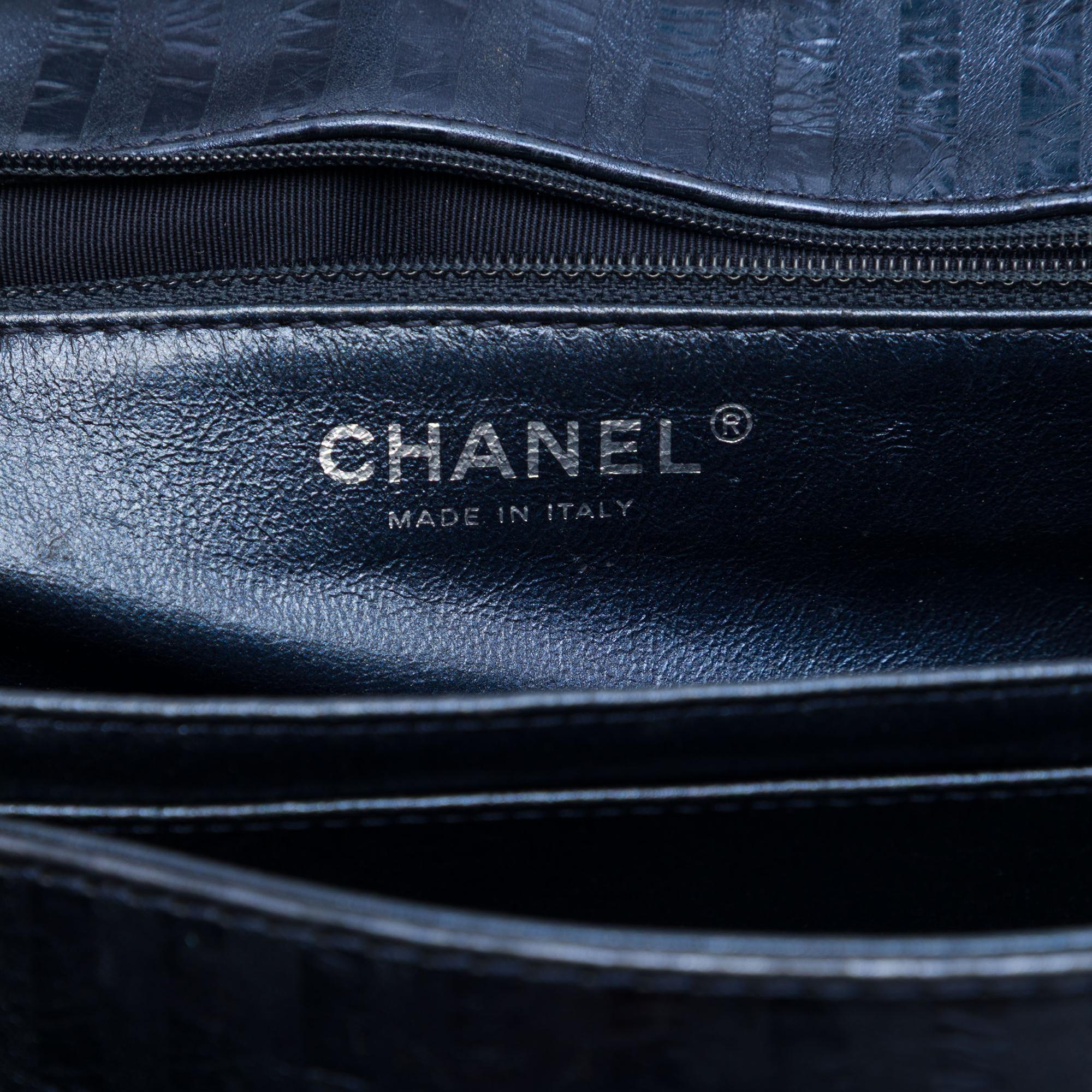 Chanel Quilted Metallic Striped Aged Calfskin Reissue 2.55 Accordion Flap 225