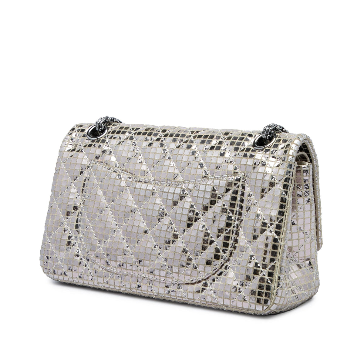 Chanel Quilted Mirror Calfskin and Suede Reissue 2.55 Double Flap 225