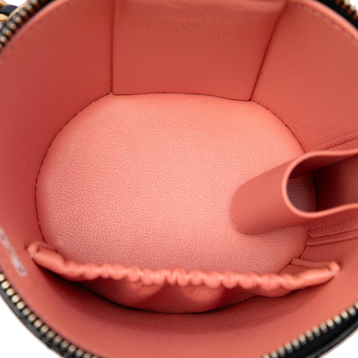 Chanel Quilted Patent Afternoon Tea Top Handle Vanity Case with Chain