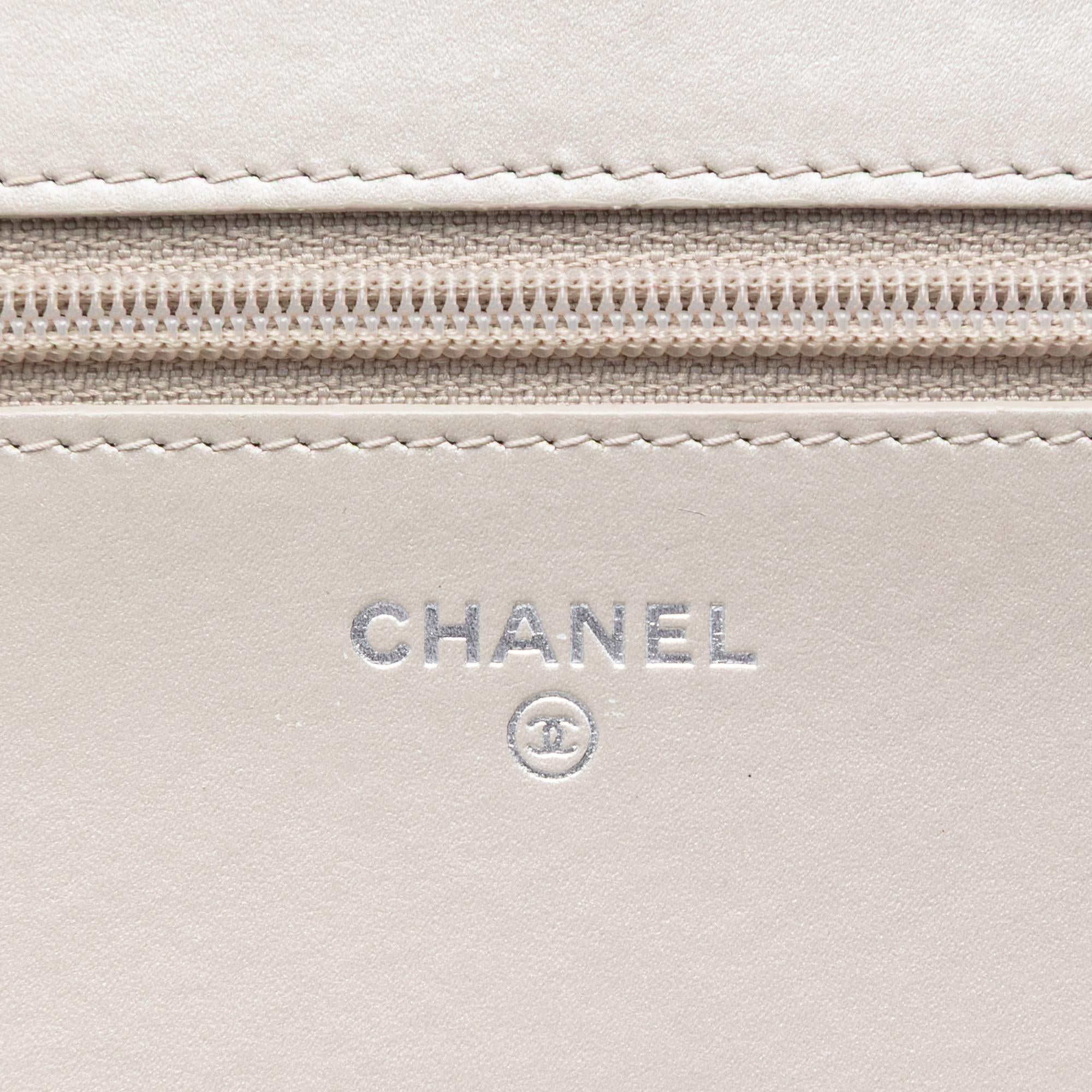 Chanel Quilted Patent Boy Wallet on Chain