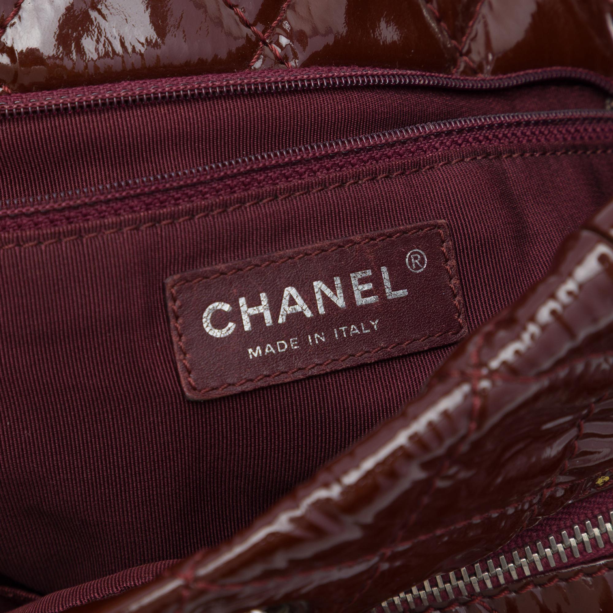 Chanel Quilted Patent Chic and Glitter Ligne Tote