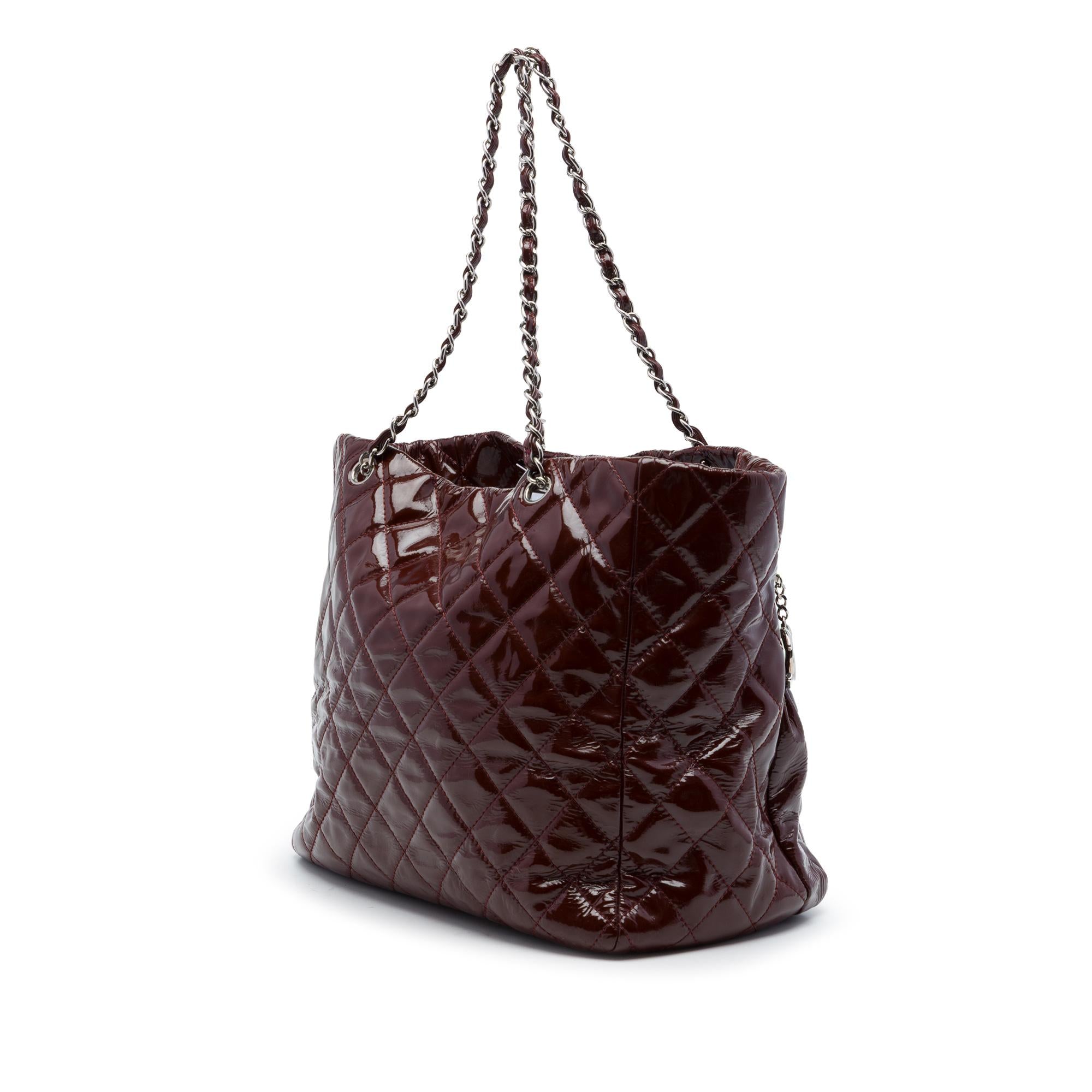 Chanel Quilted Patent Chic and Glitter Ligne Tote
