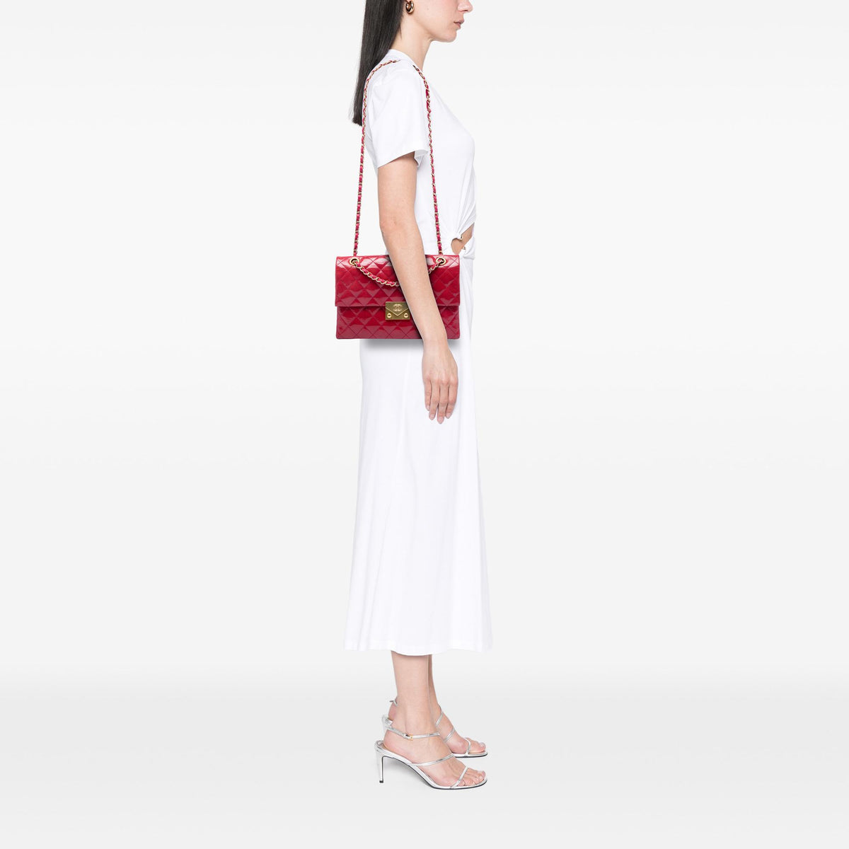 Chanel Quilted Patent Goatskin Pagoda Accordion Flap