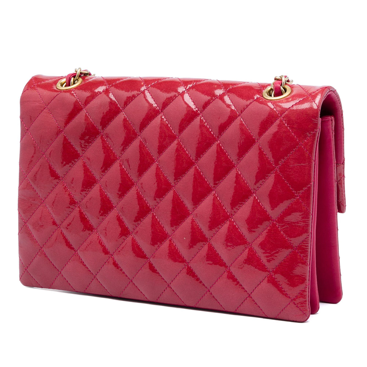 Chanel Quilted Patent Goatskin Pagoda Accordion Flap