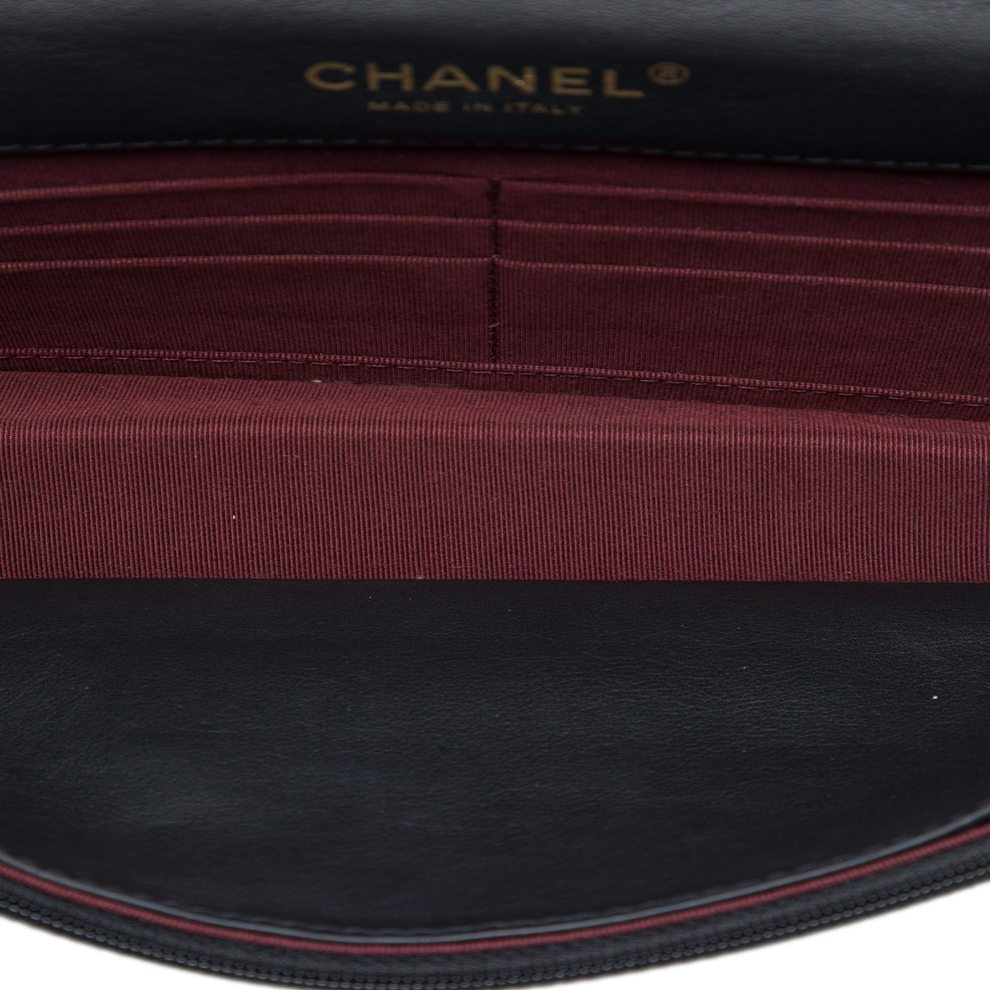 Chanel Quilted Patent Golden Class East West Wallet on Chain