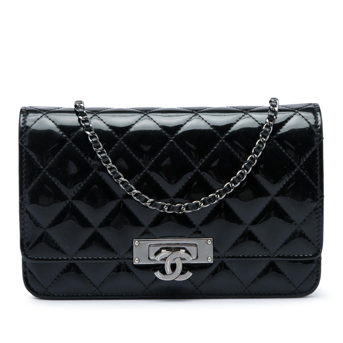 Chanel Quilted Patent Golden Class Wallet on Chain