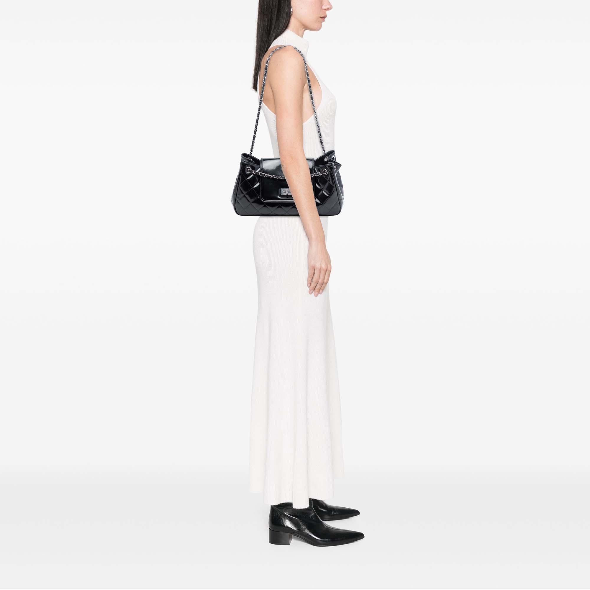 Chanel Quilted Patent Reissue 2.55 Accordion Flap