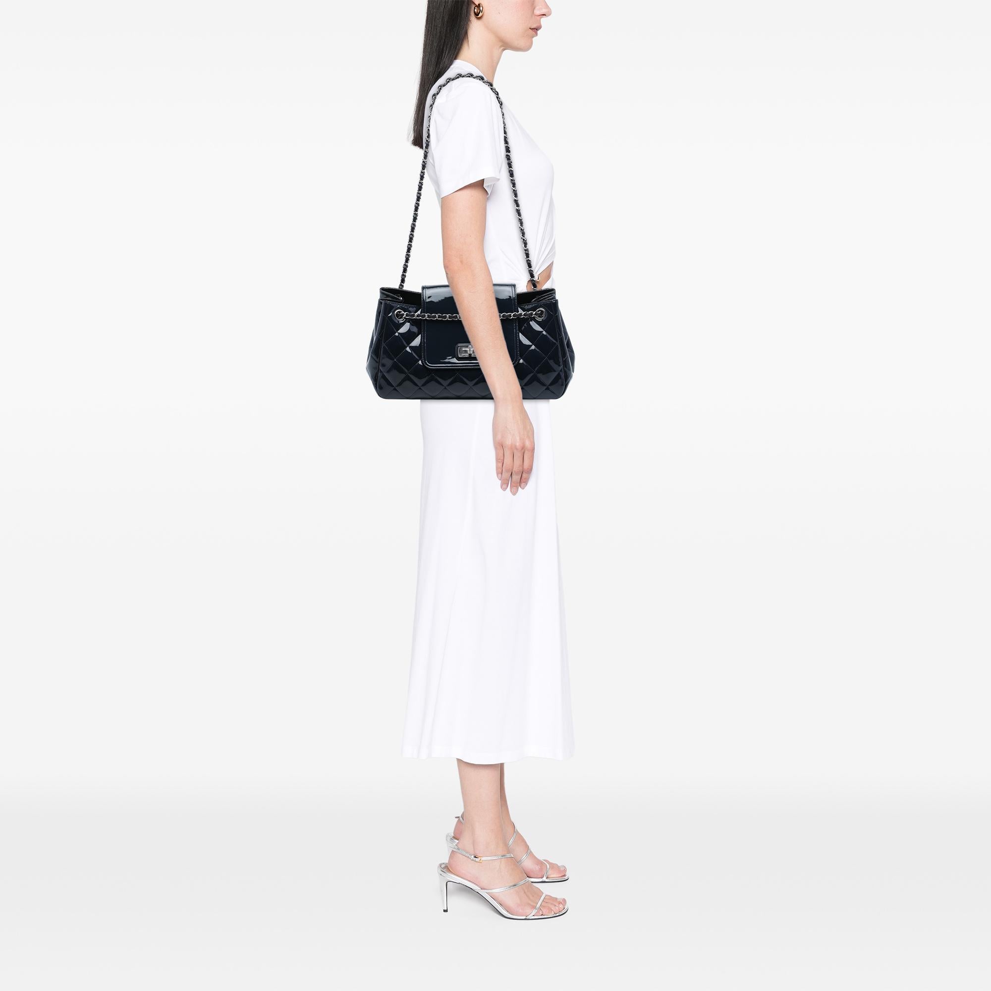 Chanel Quilted Patent Reissue 2.55 Accordion Flap