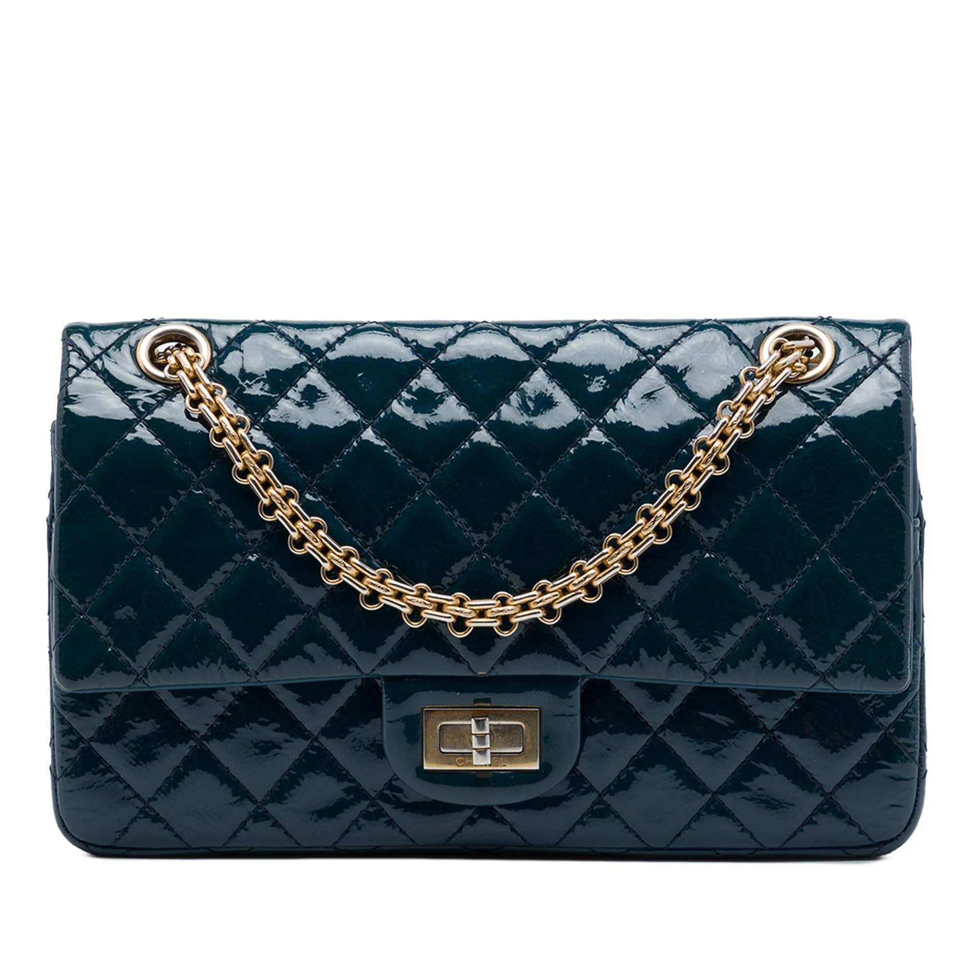 Chanel Quilted Patent Reissue 2.55 Double Flap 225