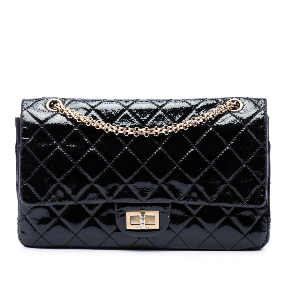 Chanel Quilted Patent Reissue 2.55 Double Flap 227