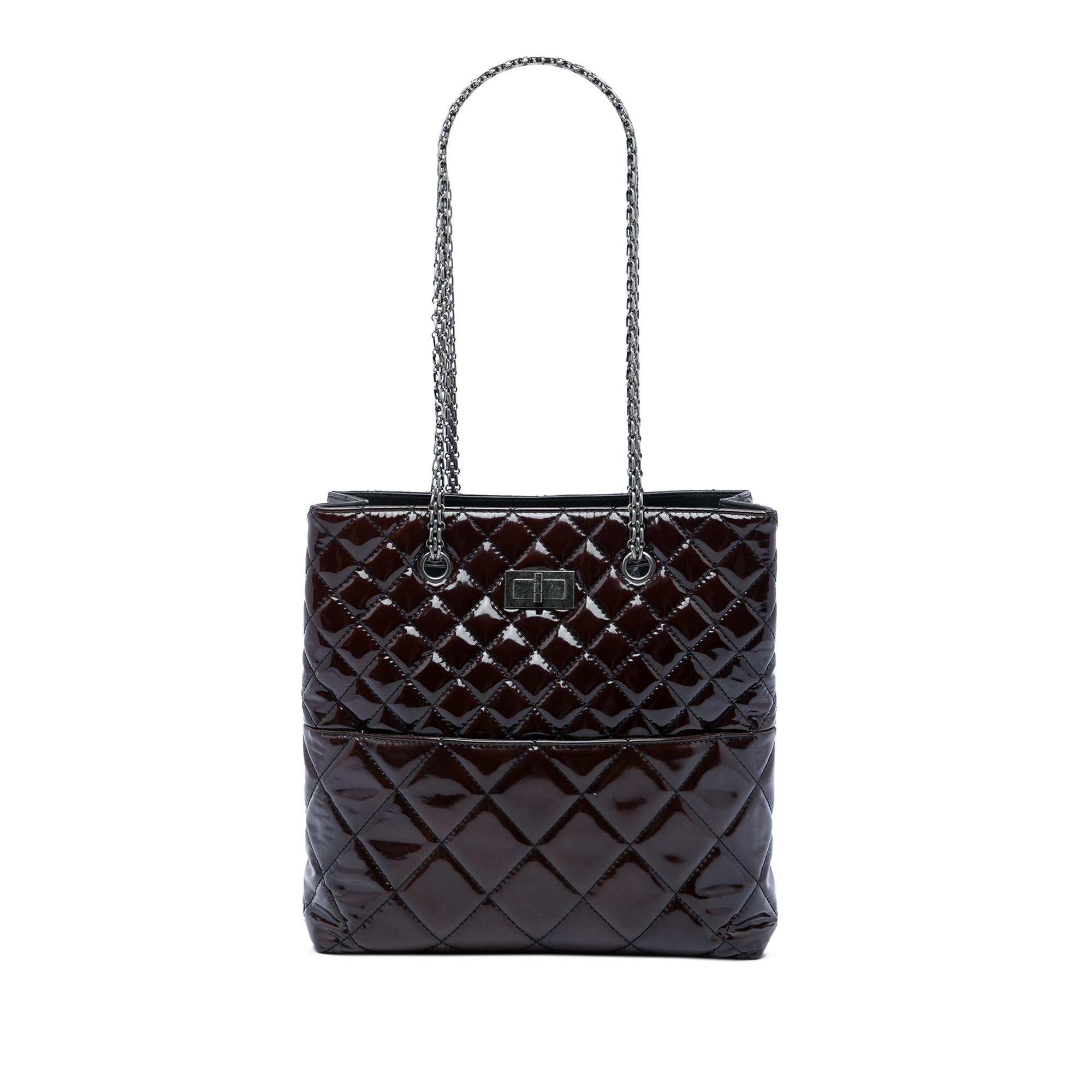 Chanel Quilted Patent Reissue 2.55 Tote