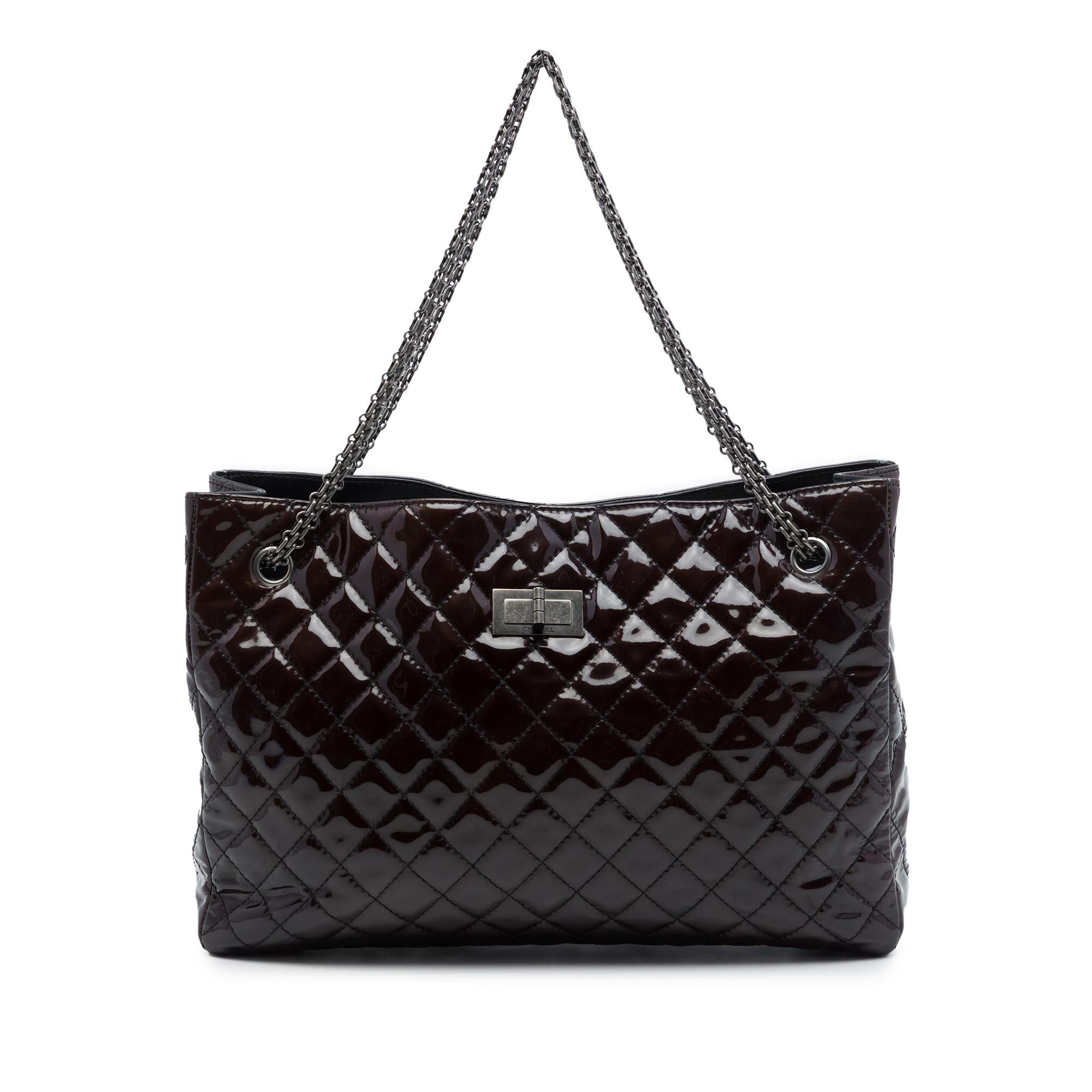 Chanel Quilted Patent Reissue 2.55 Tote