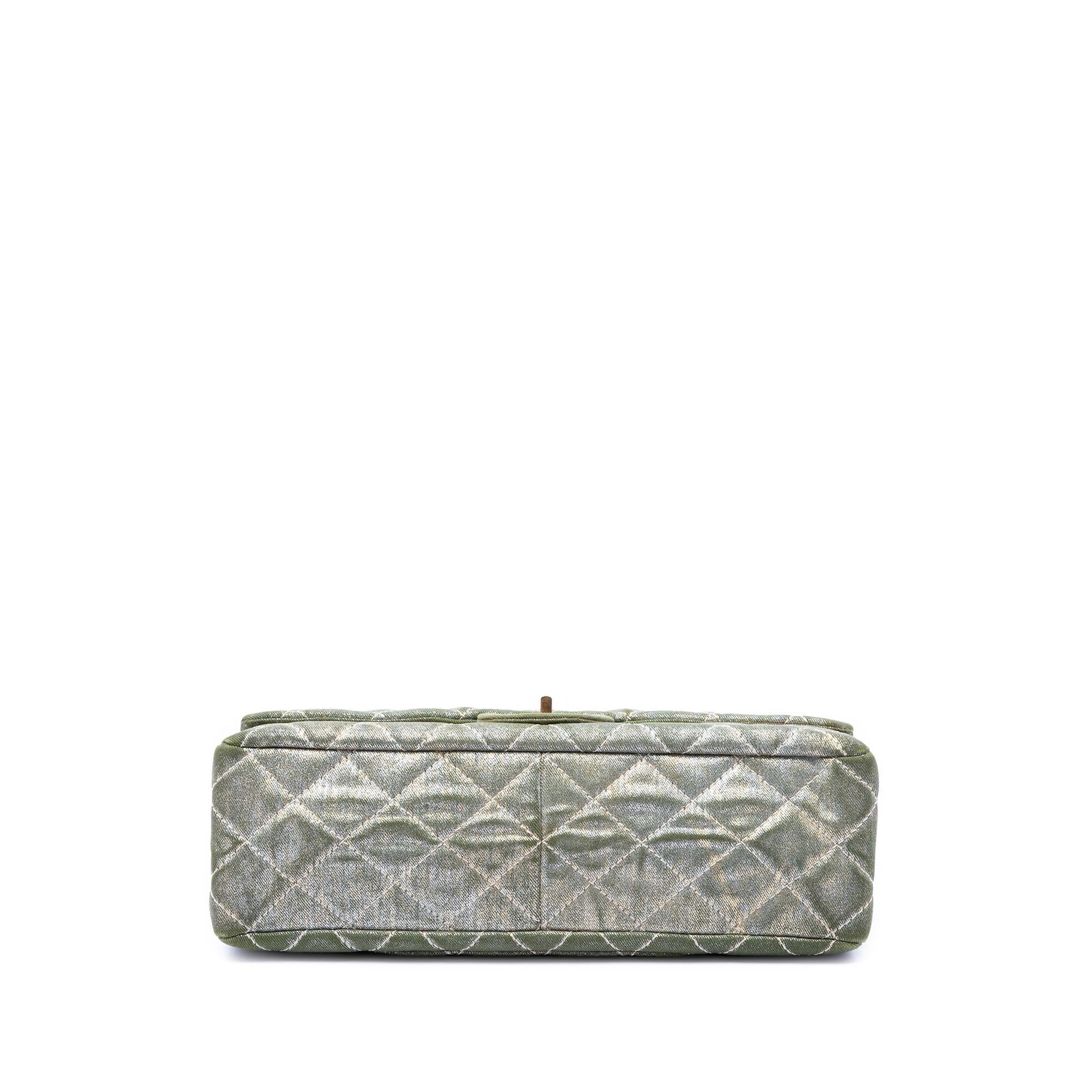 Chanel Quilted Shimmering Denim Reissue 2.55 Double Flap 227