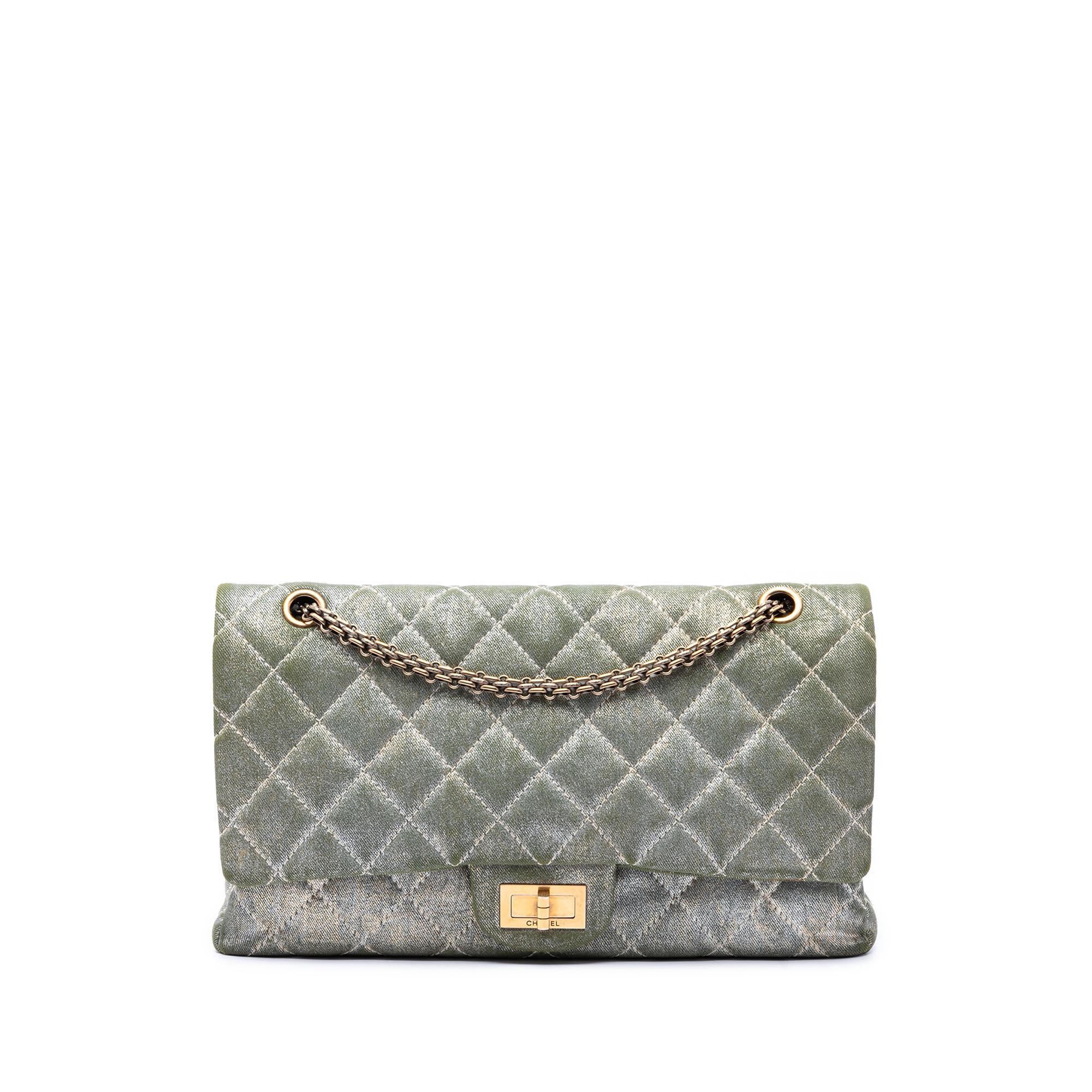 Chanel Quilted Shimmering Denim Reissue 2.55 Double Flap 227