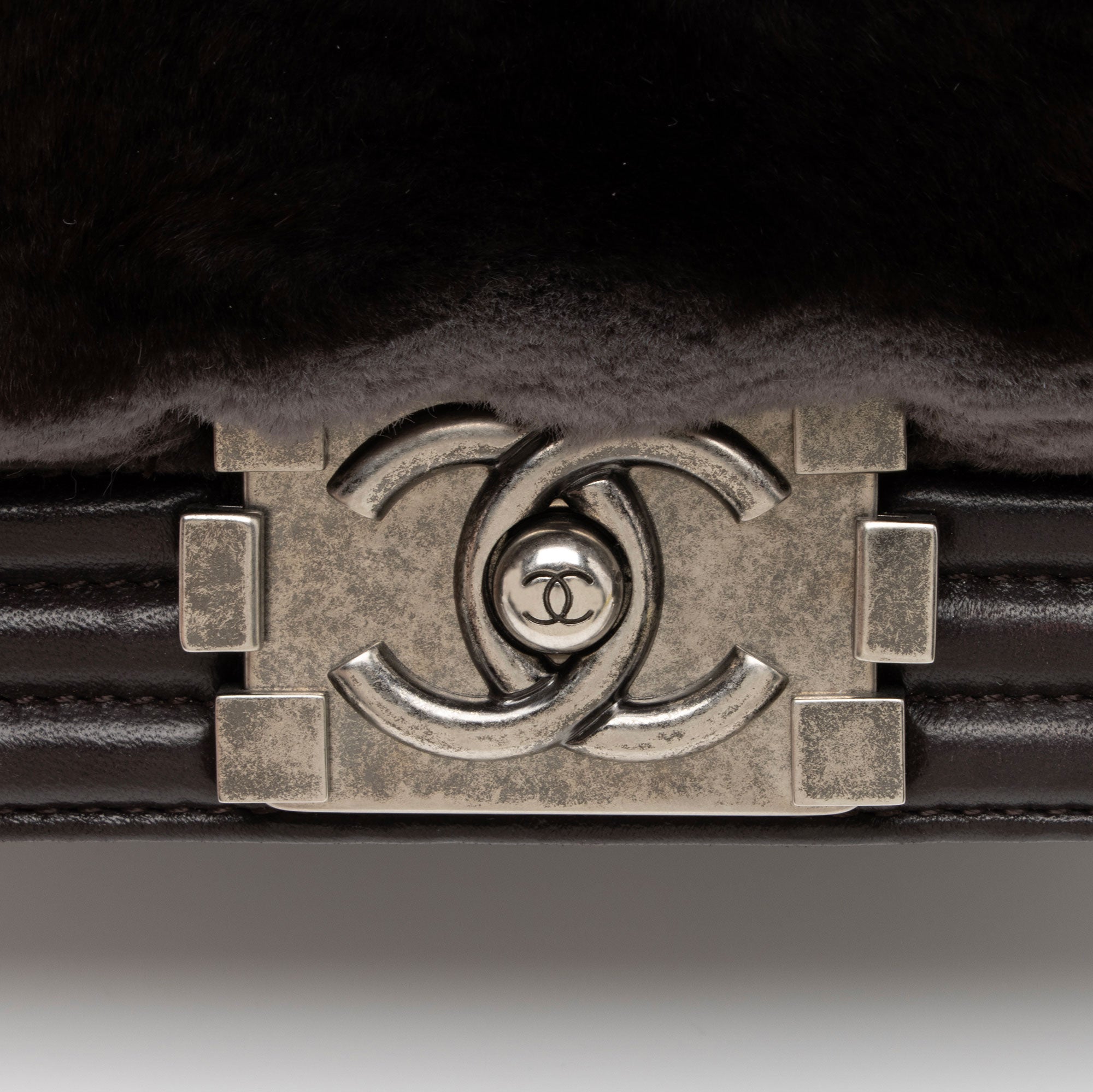 Chanel Rabbit Fur Small Boy Bag