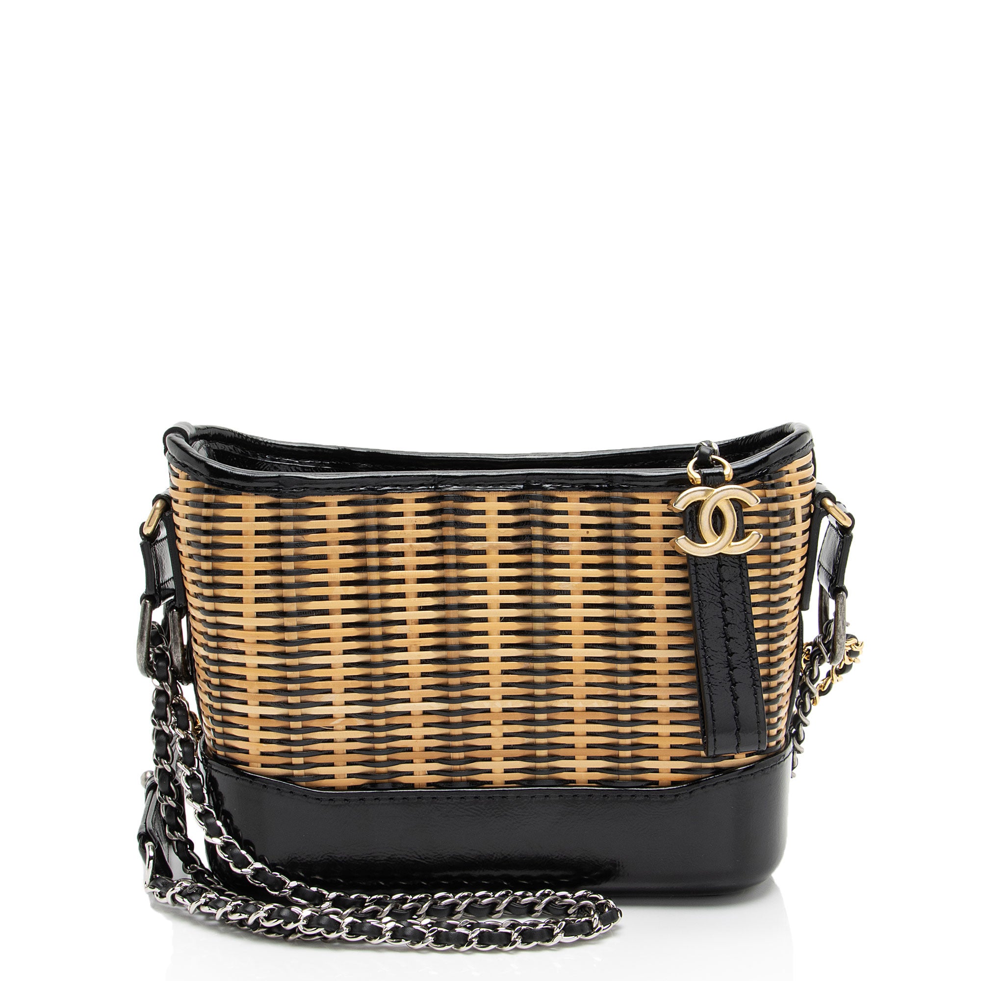 Chanel Rattan Calfskin Gabrielle Small Hobo