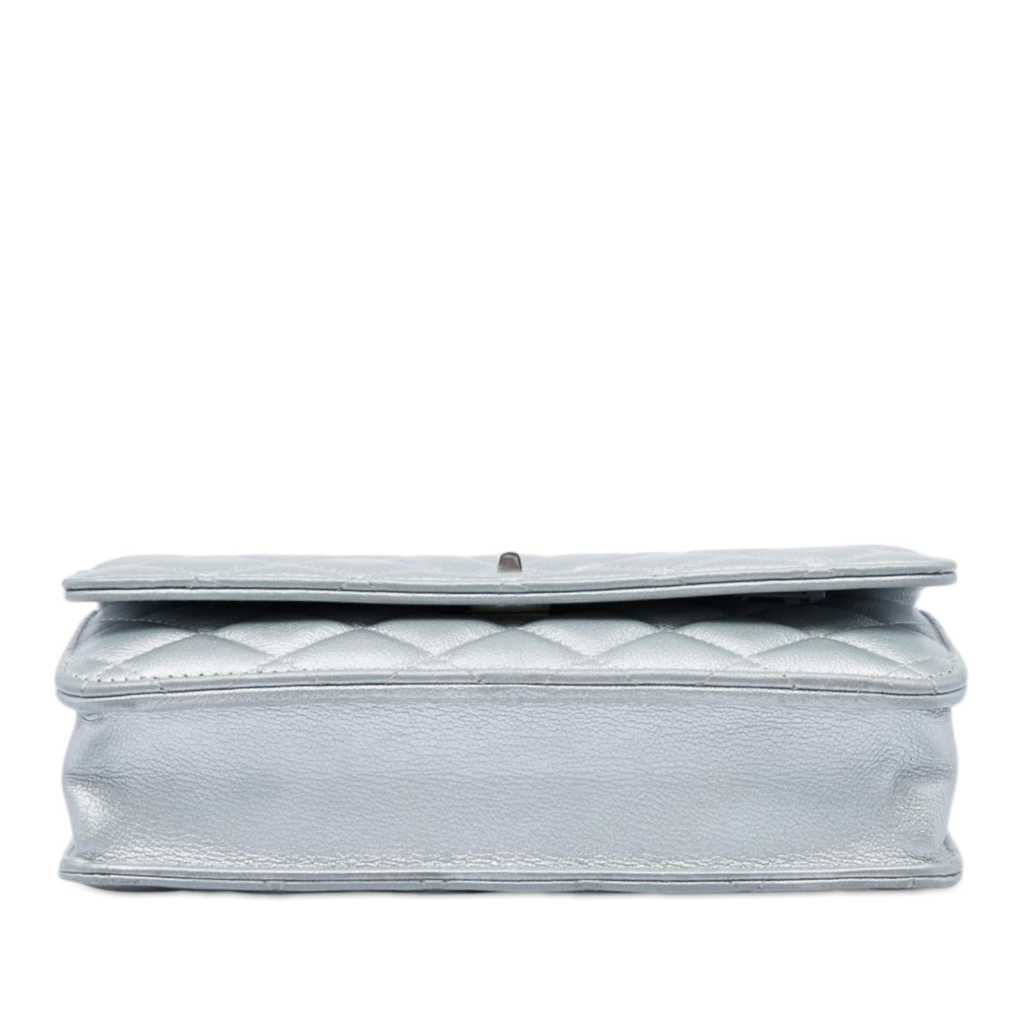 Chanel Reissue 2.55 Quilted Metallic Aged Calfskin Wallet on Chain