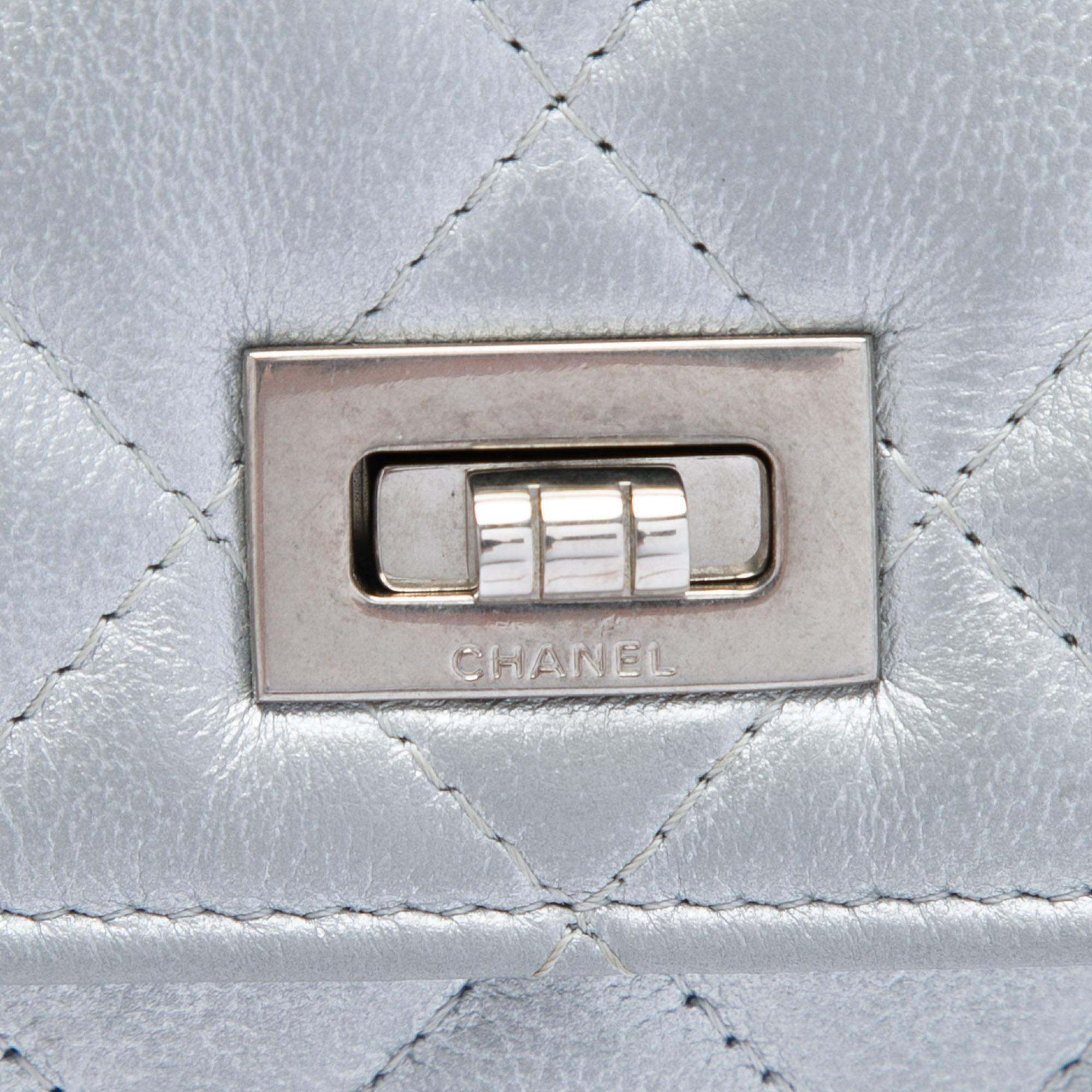 Chanel Reissue 2.55 Quilted Metallic Aged Calfskin Wallet on Chain