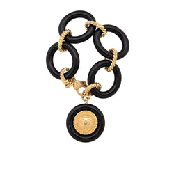 Chanel Resin CC Medallion Paris-Hamburg Bracelet (SHF-U1FSB7)