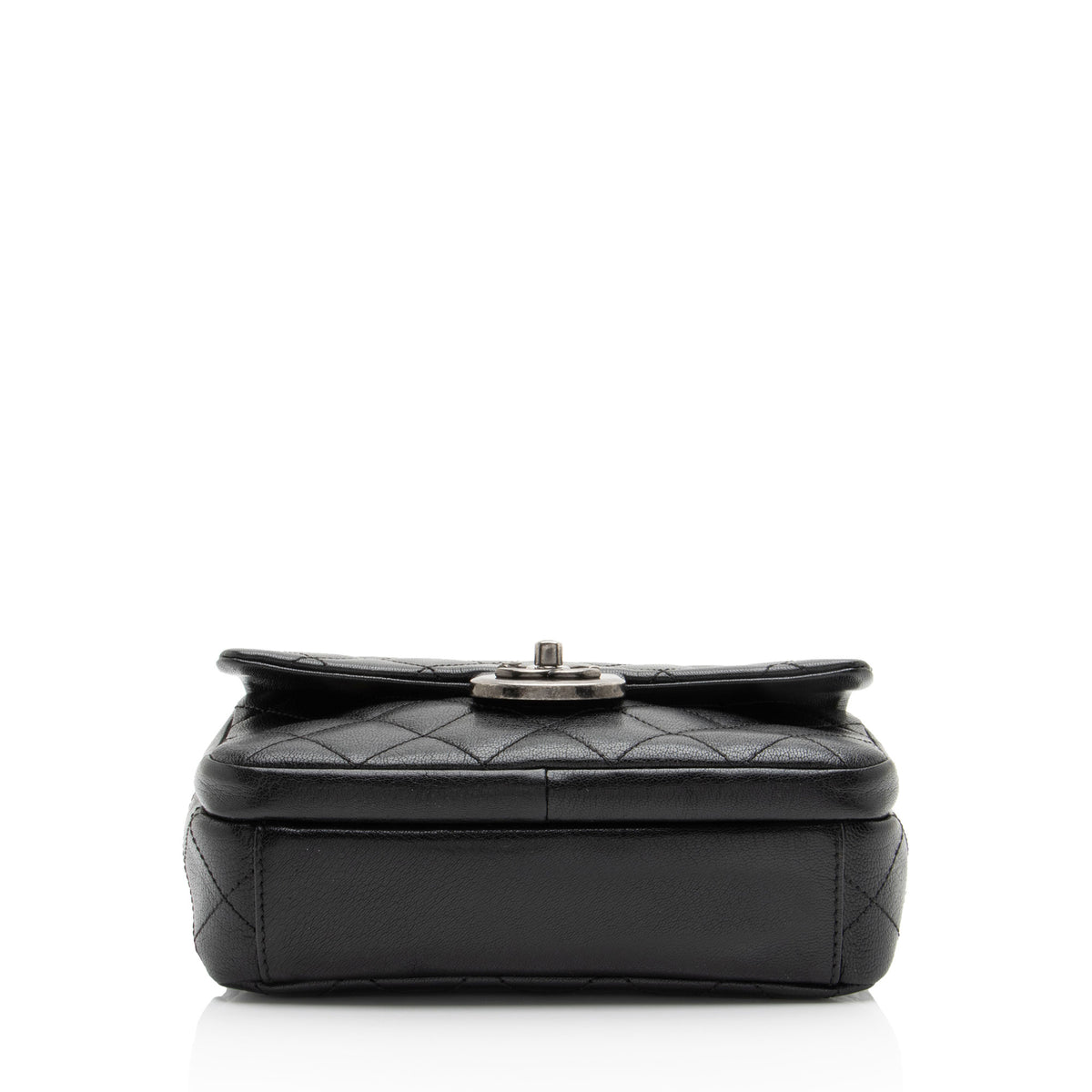 Chanel Shiny Goatskin Double Carry Small Flap Bag