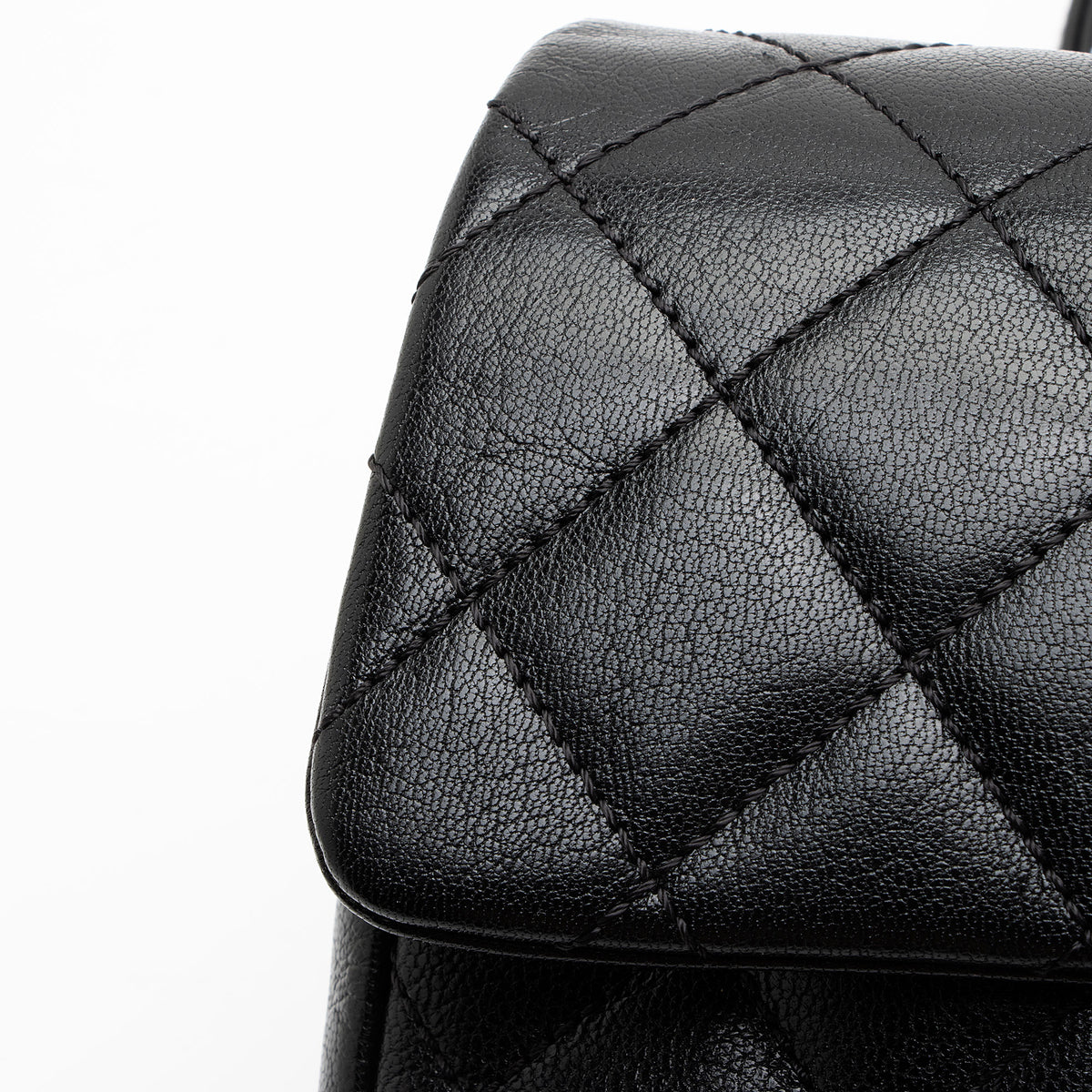 Chanel Shiny Goatskin Double Carry Small Flap Bag