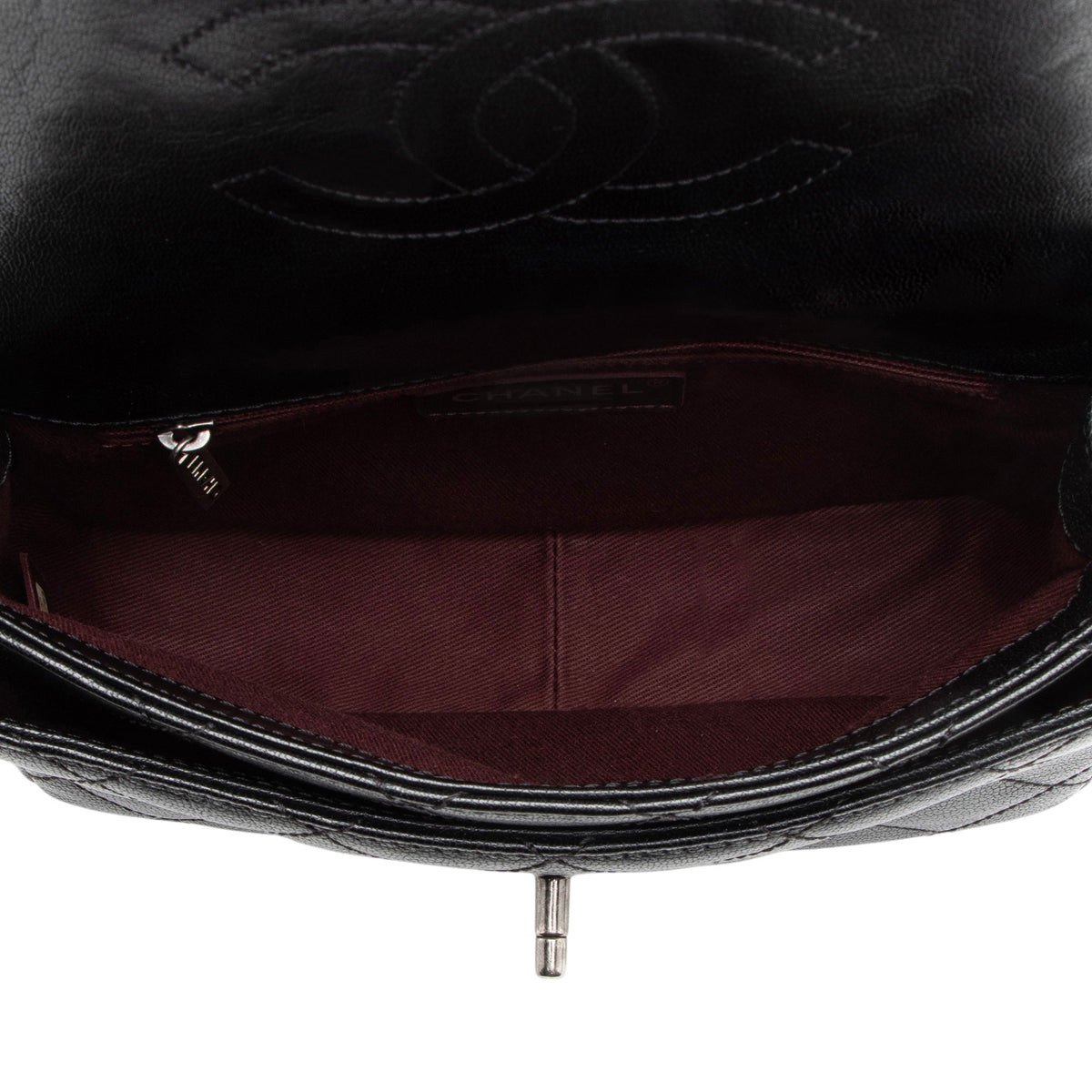 Chanel Shiny Goatskin Double Carry Small Flap Bag