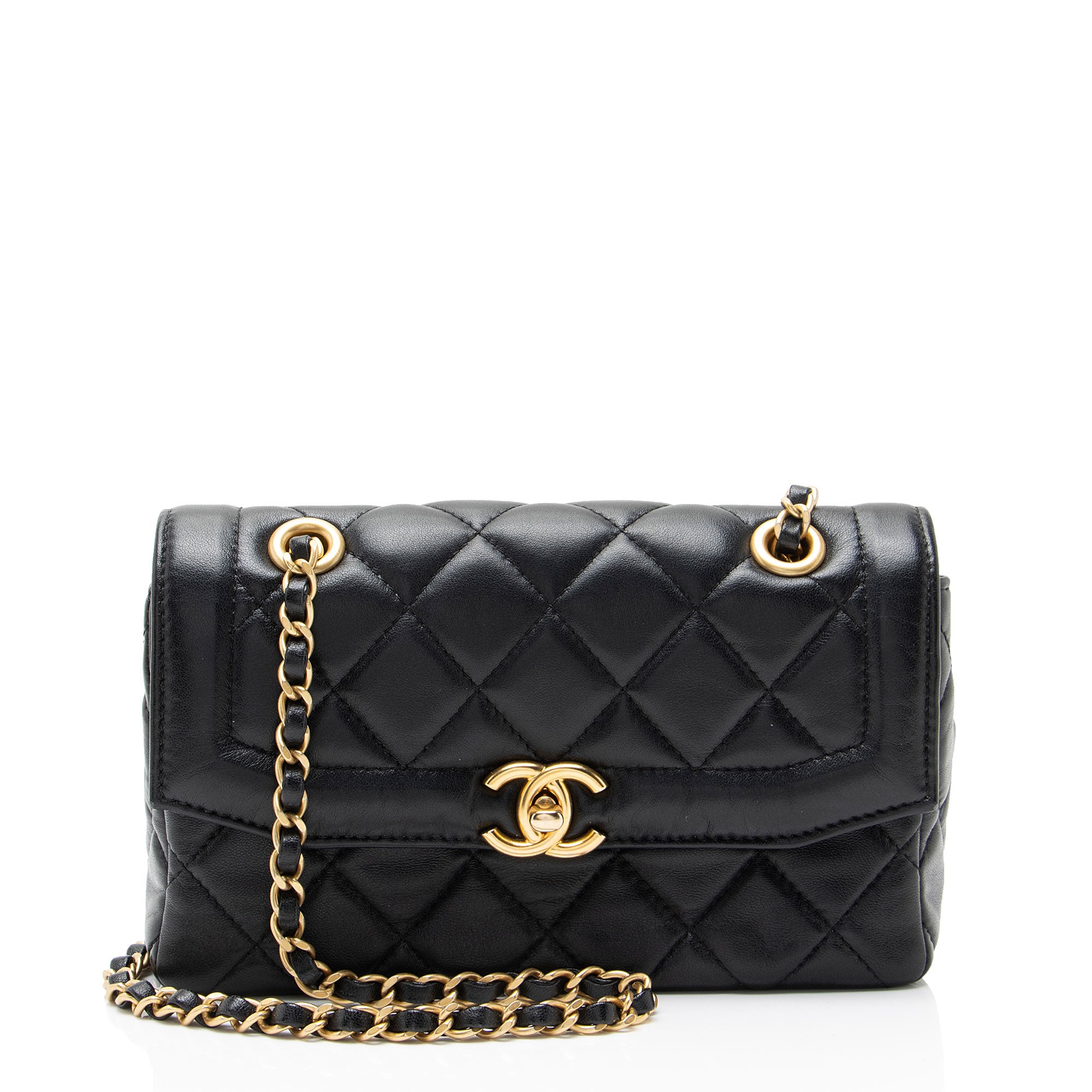 Chanel Shiny Lambskin Diana Mini Flap Bag