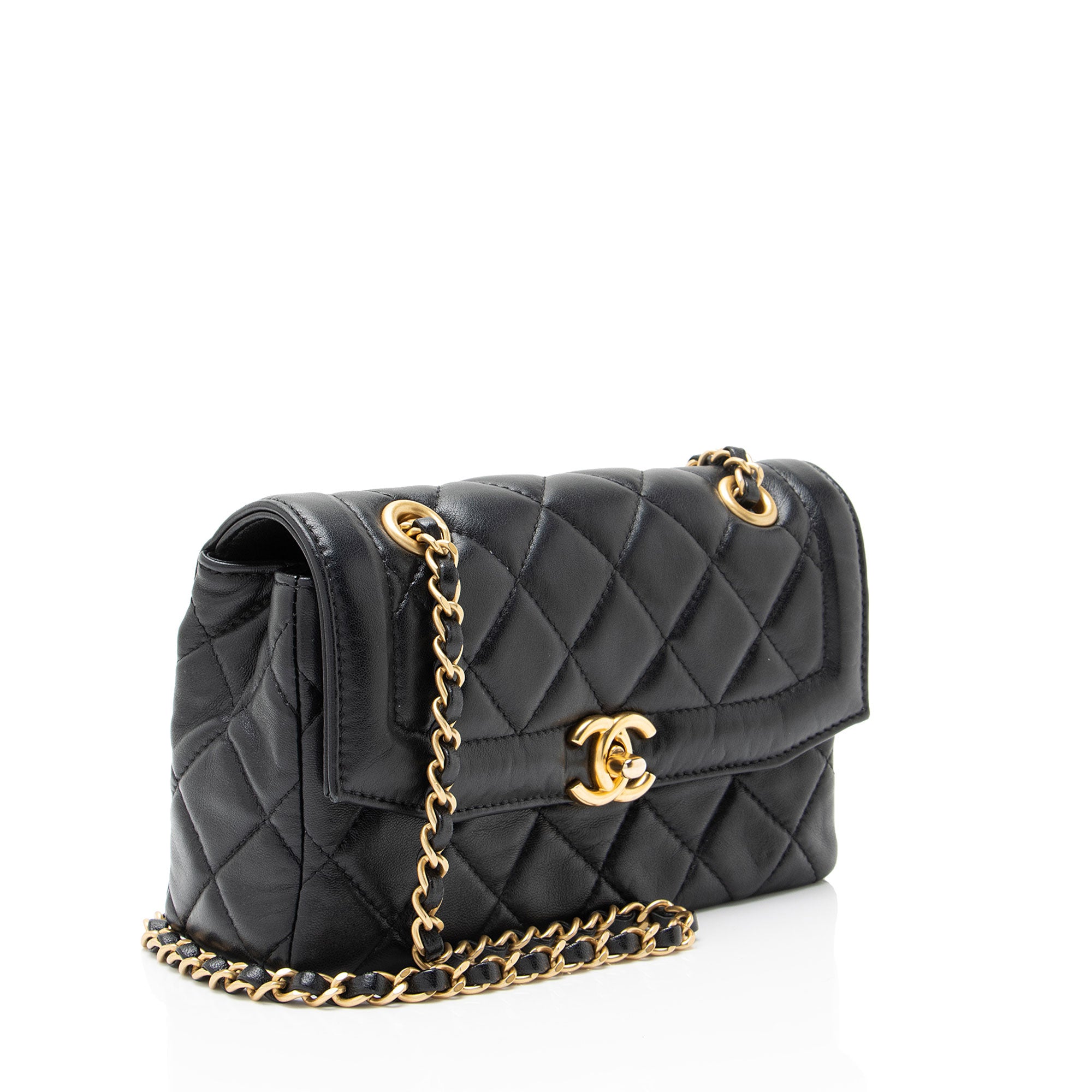 Chanel Shiny Lambskin Diana Mini Flap Bag