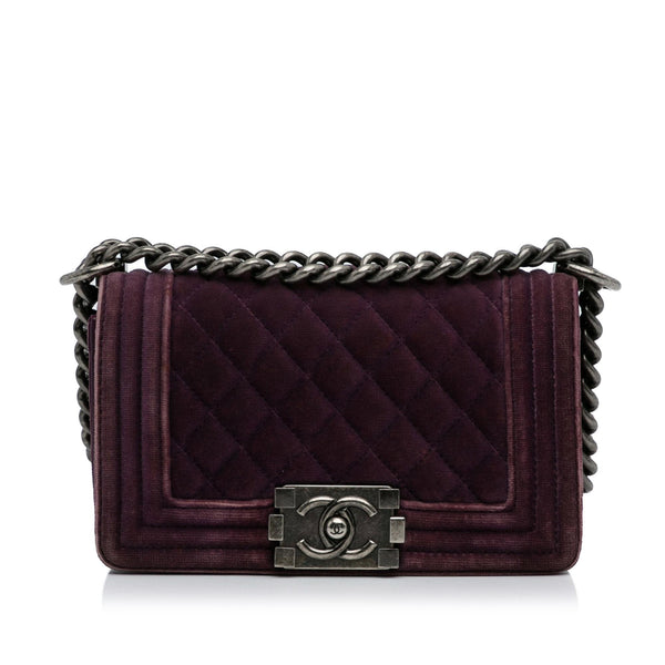 Chanel Women Small Flap Bag with Top Handle in Lambskin Leather-Maroon -  LULUX