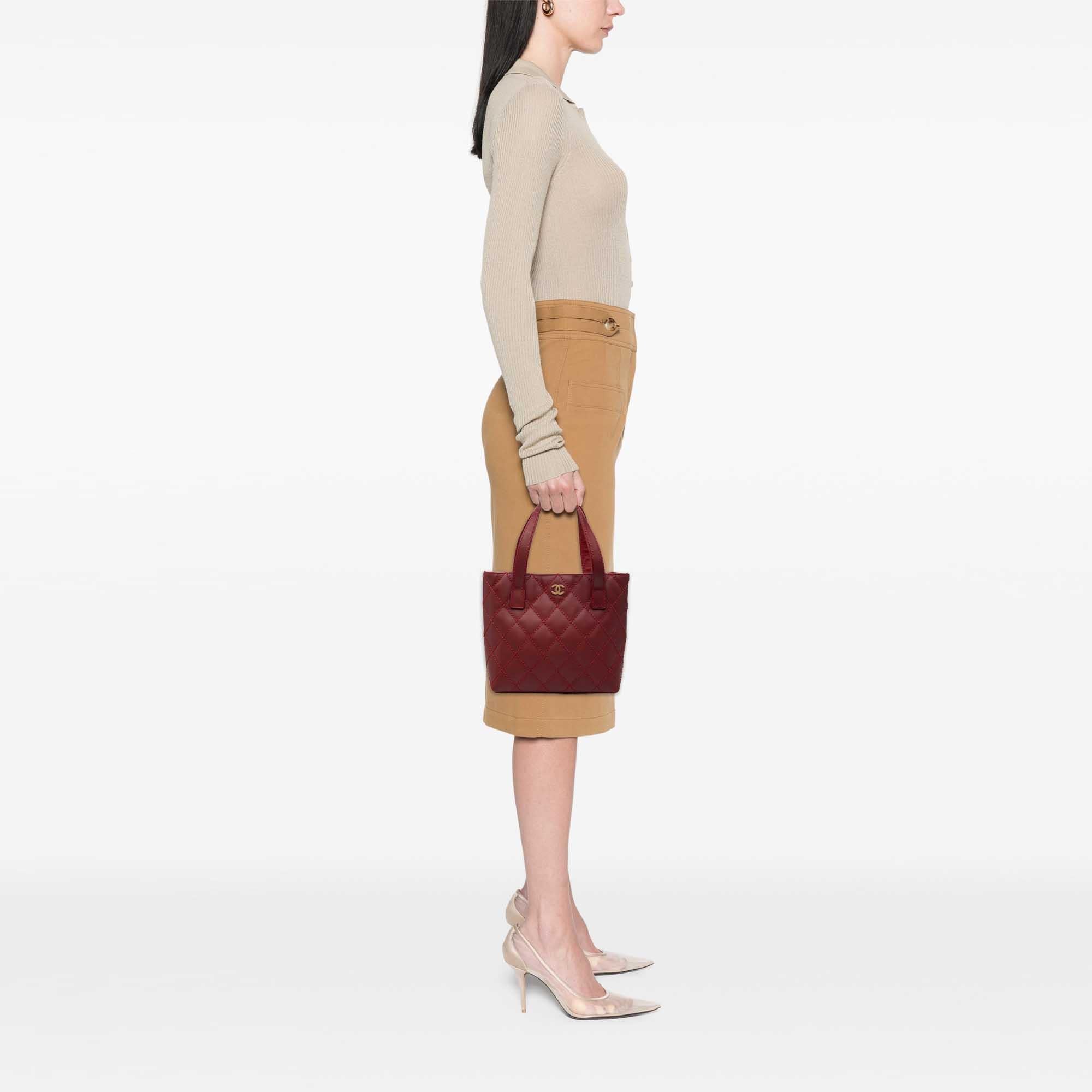 Chanel Small CC Calfskin Surpique Tote