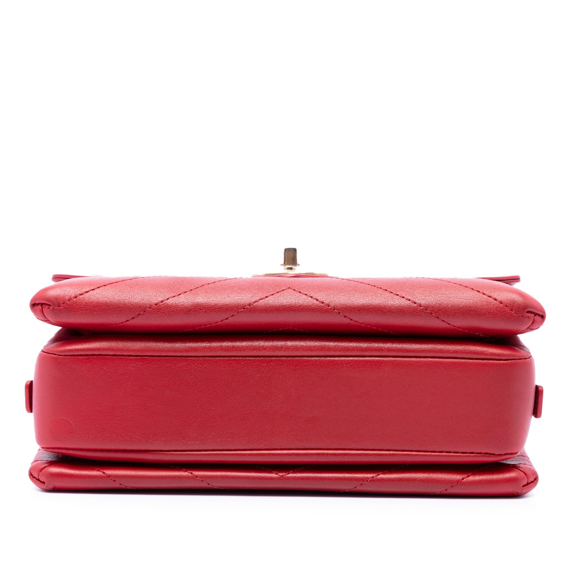 Chanel Small CC Chevron Calfskin Envelope Flap